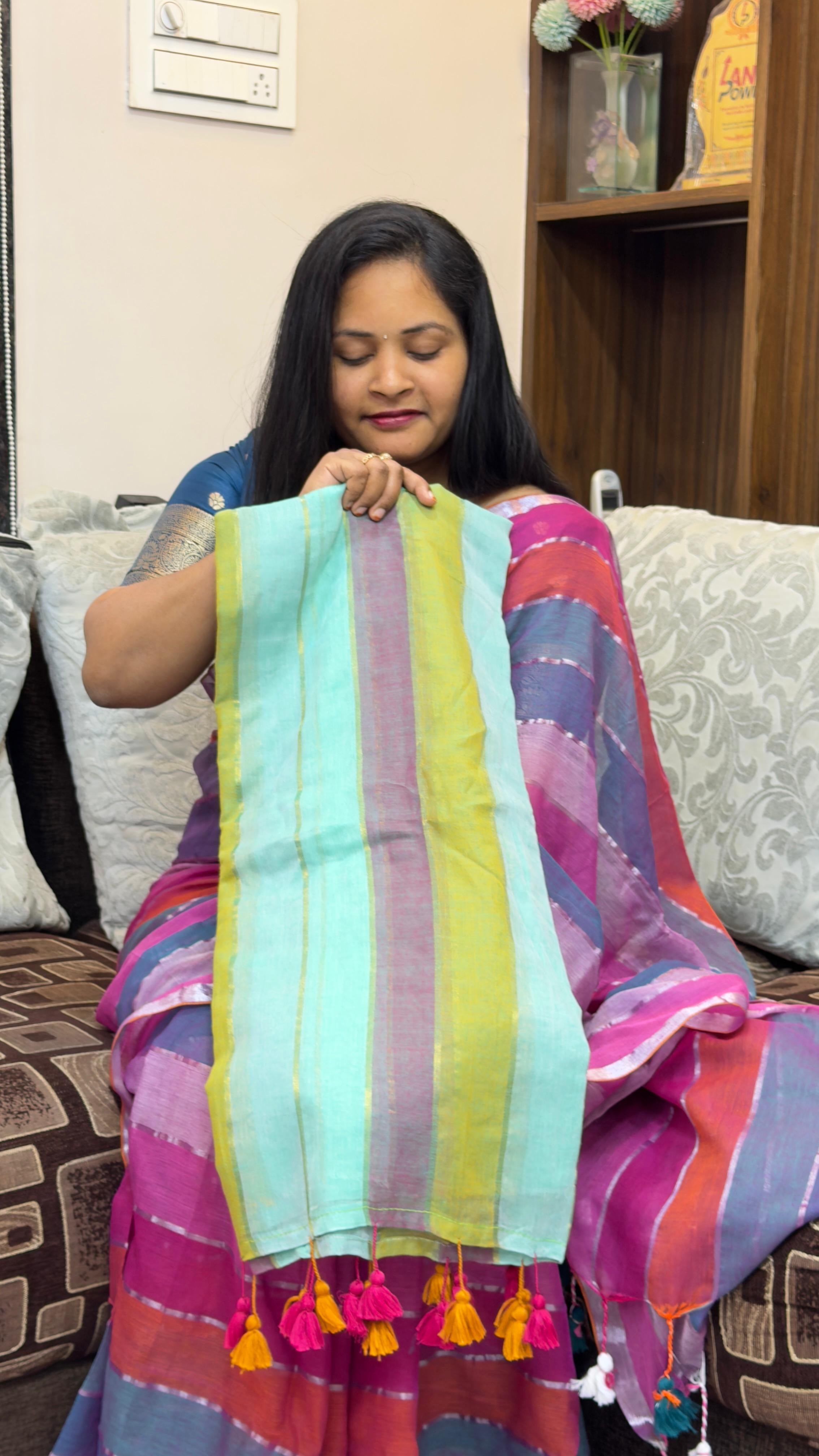 Mul cotton saree