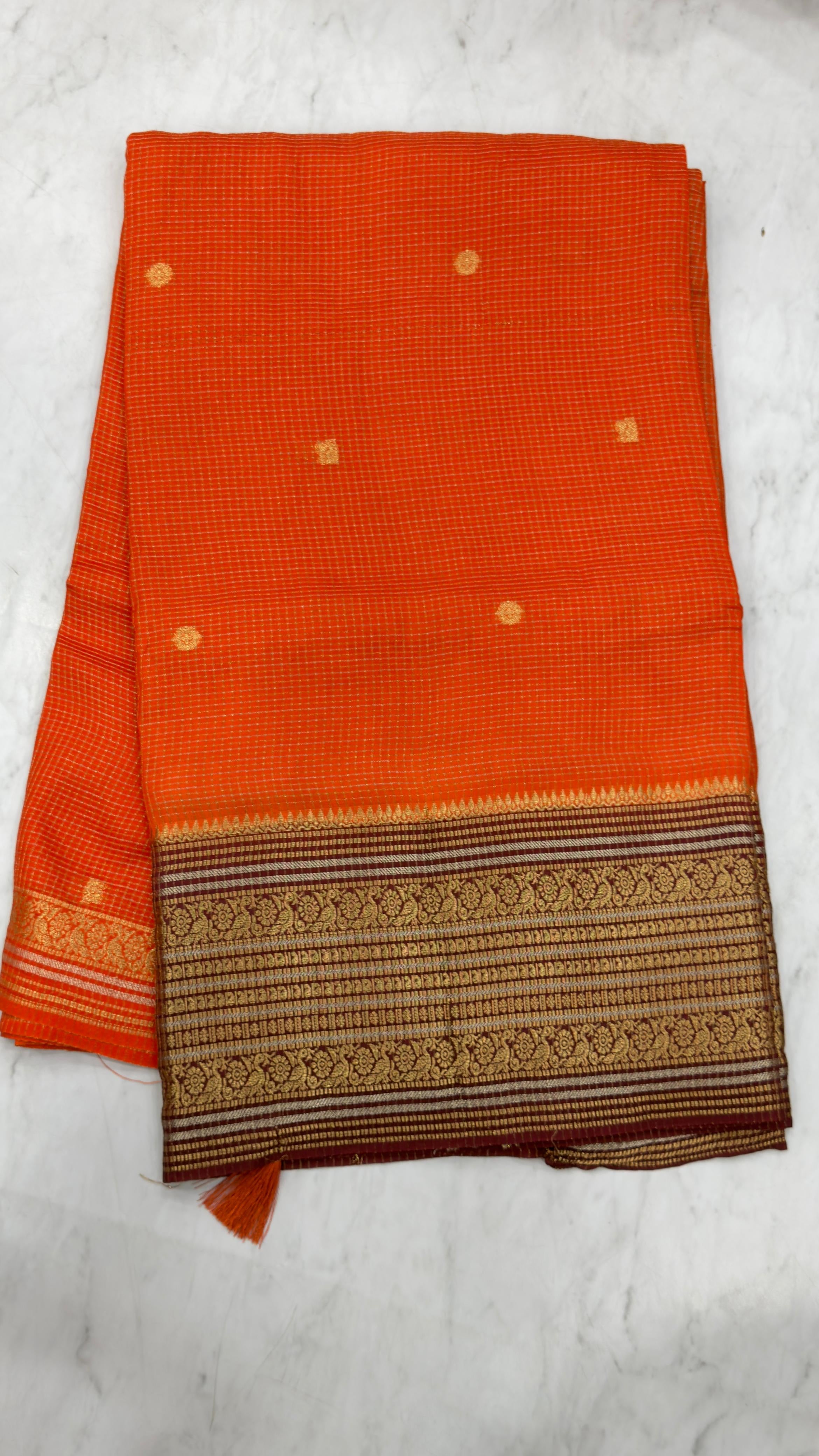 Banarasi vintage chexs sarees