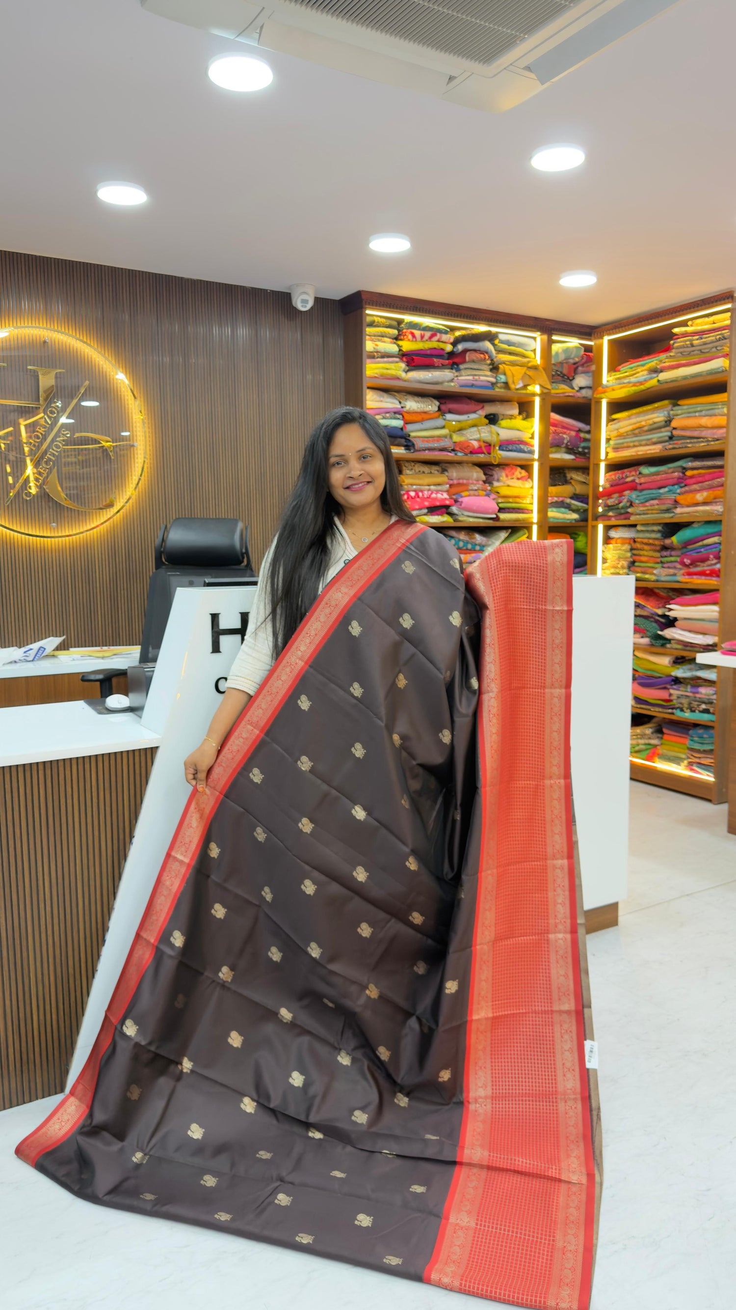 Soft vintage style sarees with chexs sarees