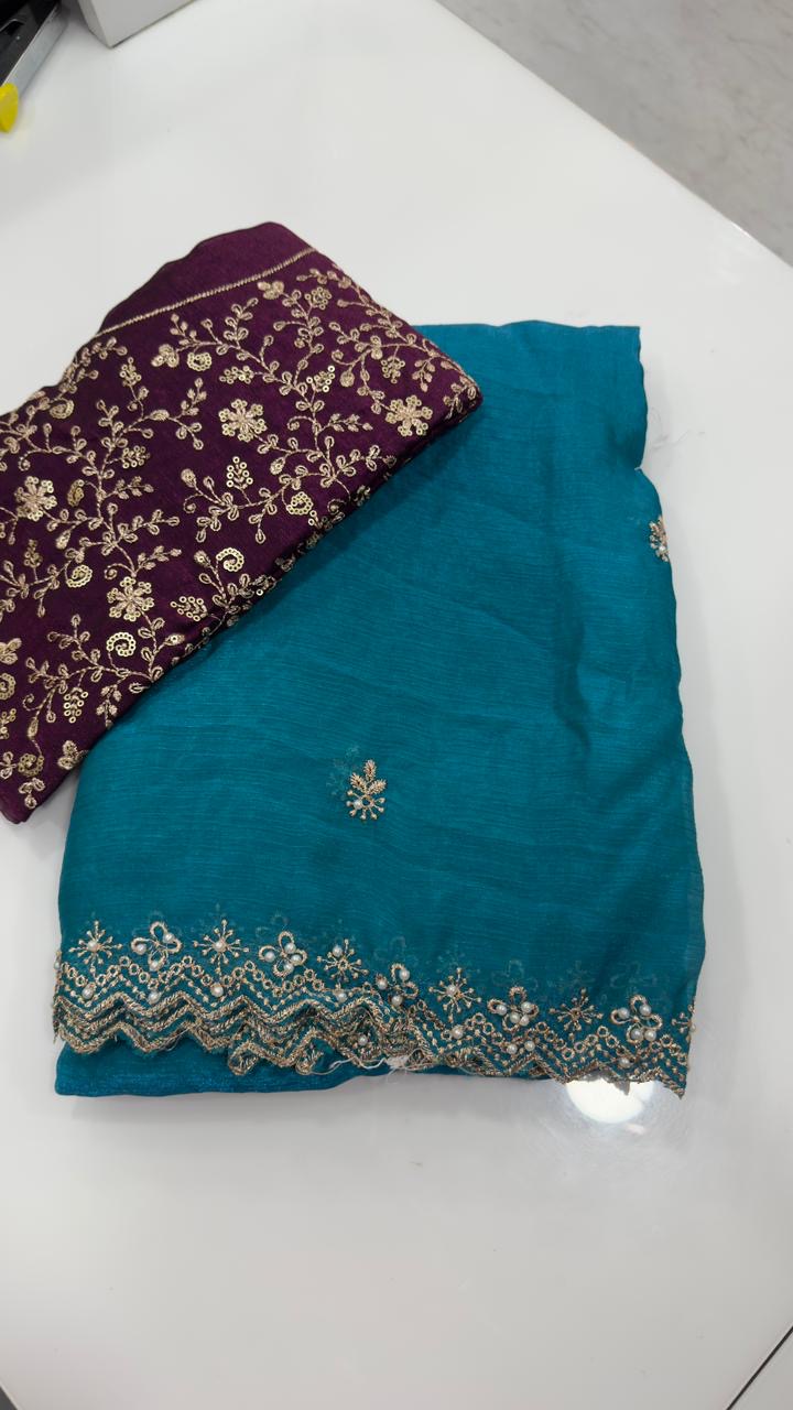 Fendy silk Party wear saree