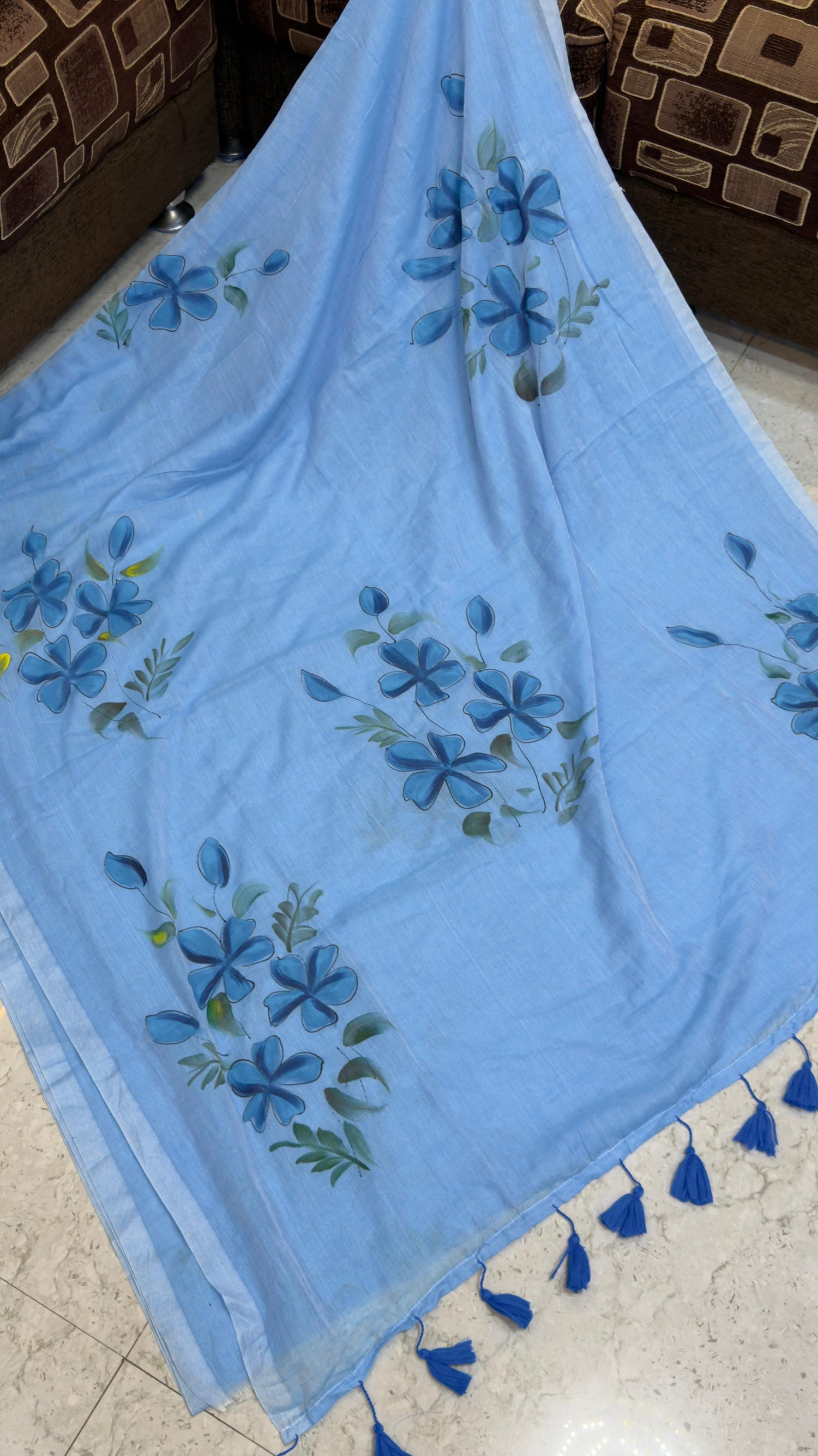 Hand paint Mul cotton
