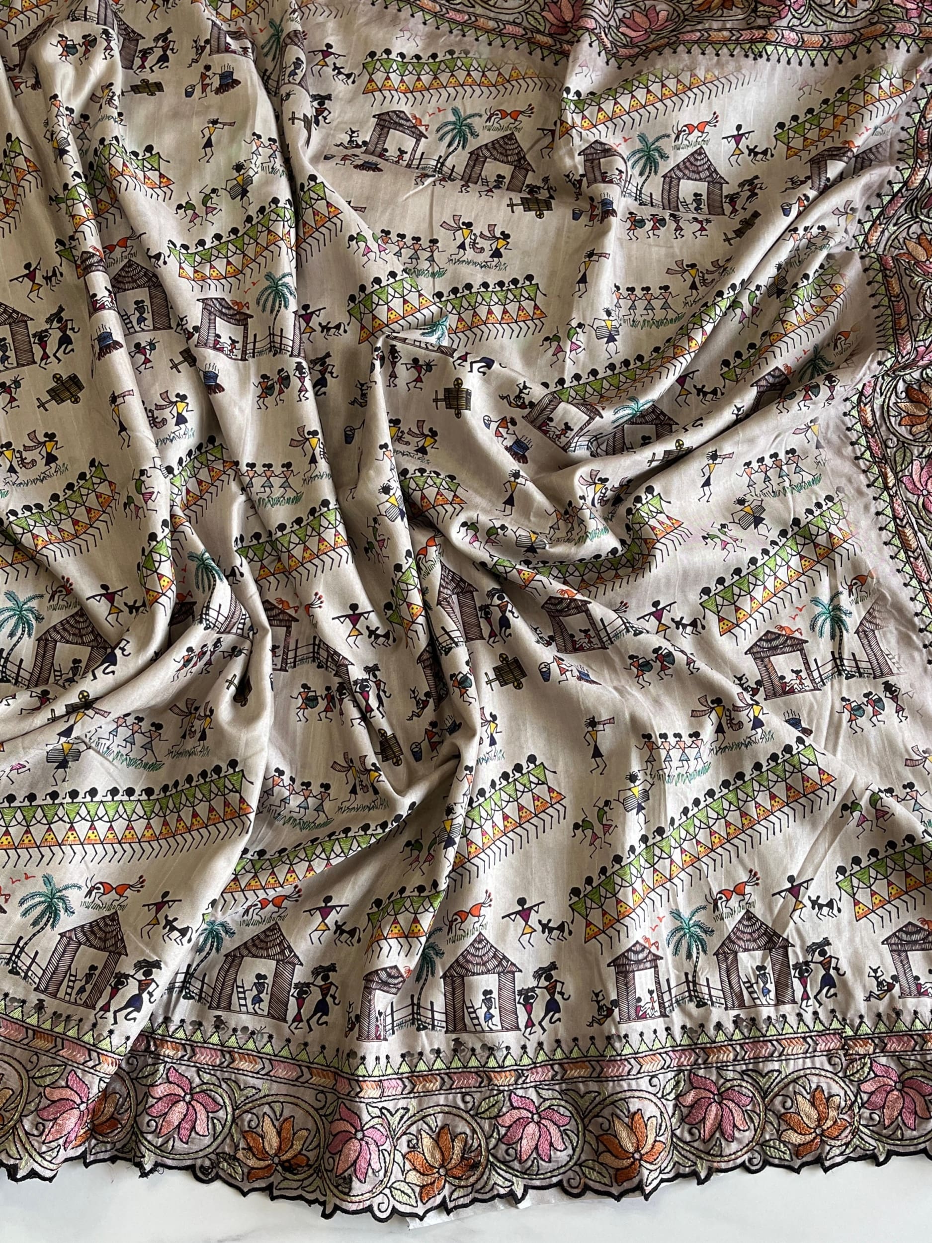 Varli Design Tussar Saree