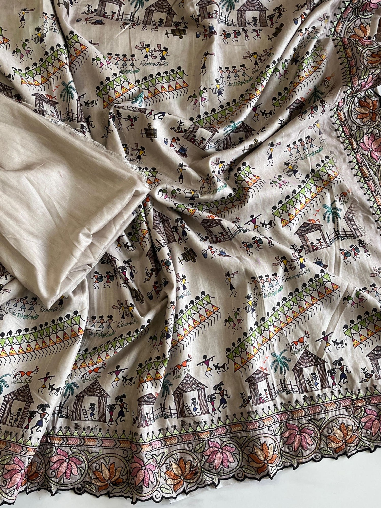 Varli Design Tussar Saree