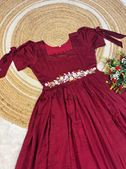 Beautiful frock with maggam work