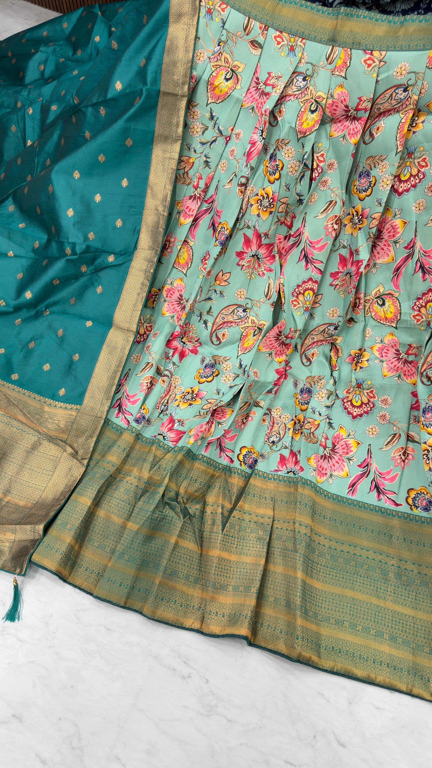 Kalamkari Banarasi Lehenga