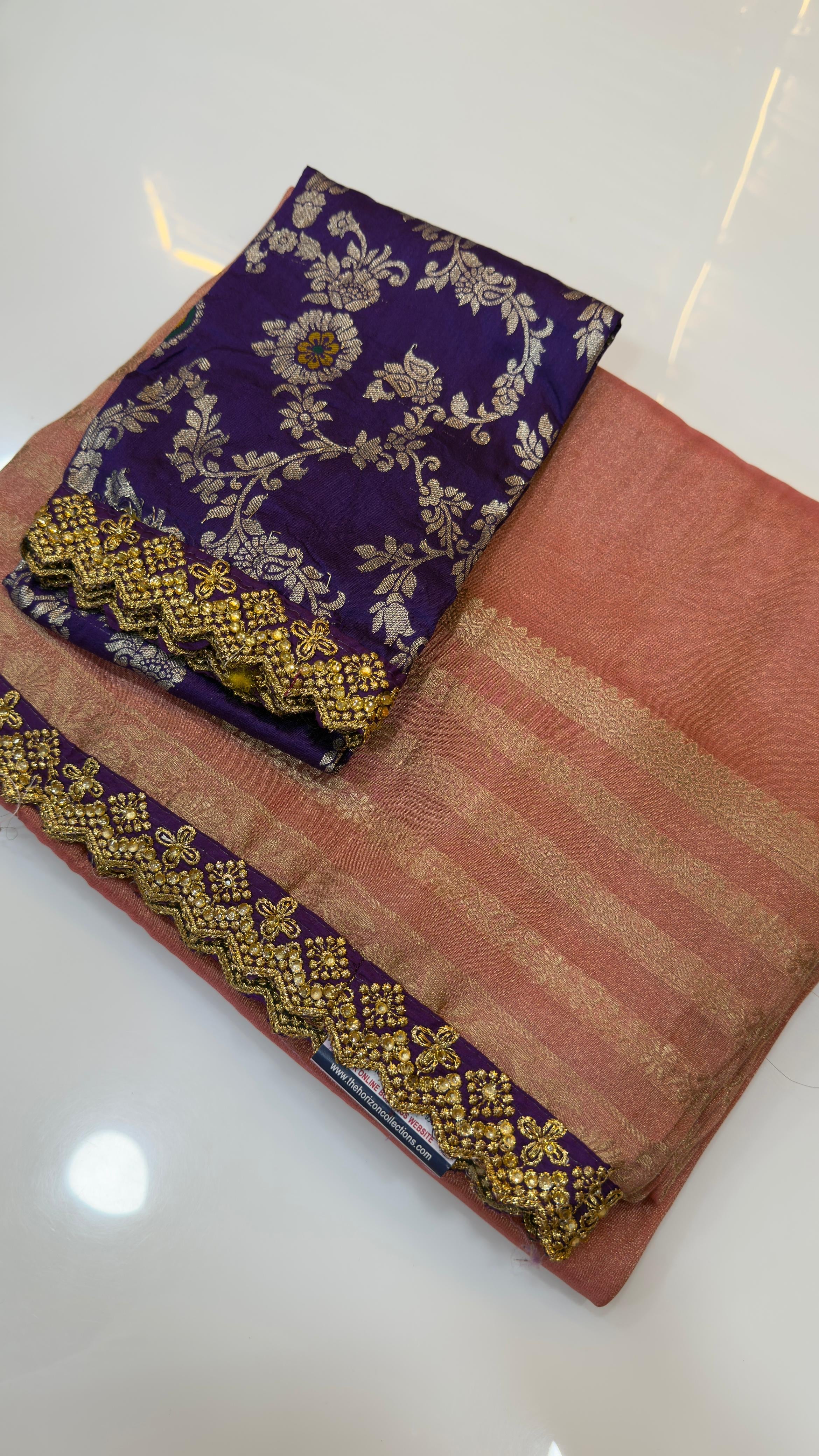 Munga banarasi tissue saree