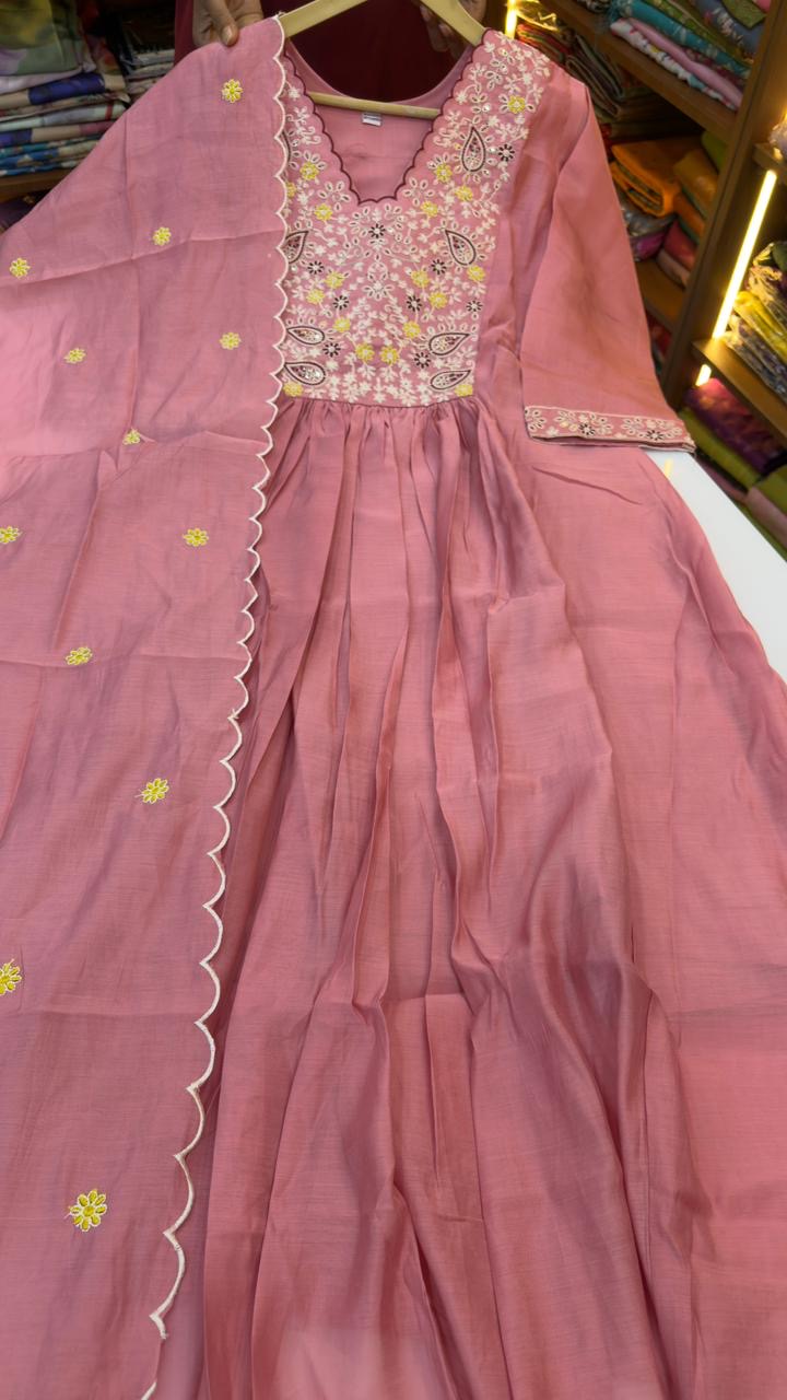 Mul Chanderi 3 piece set