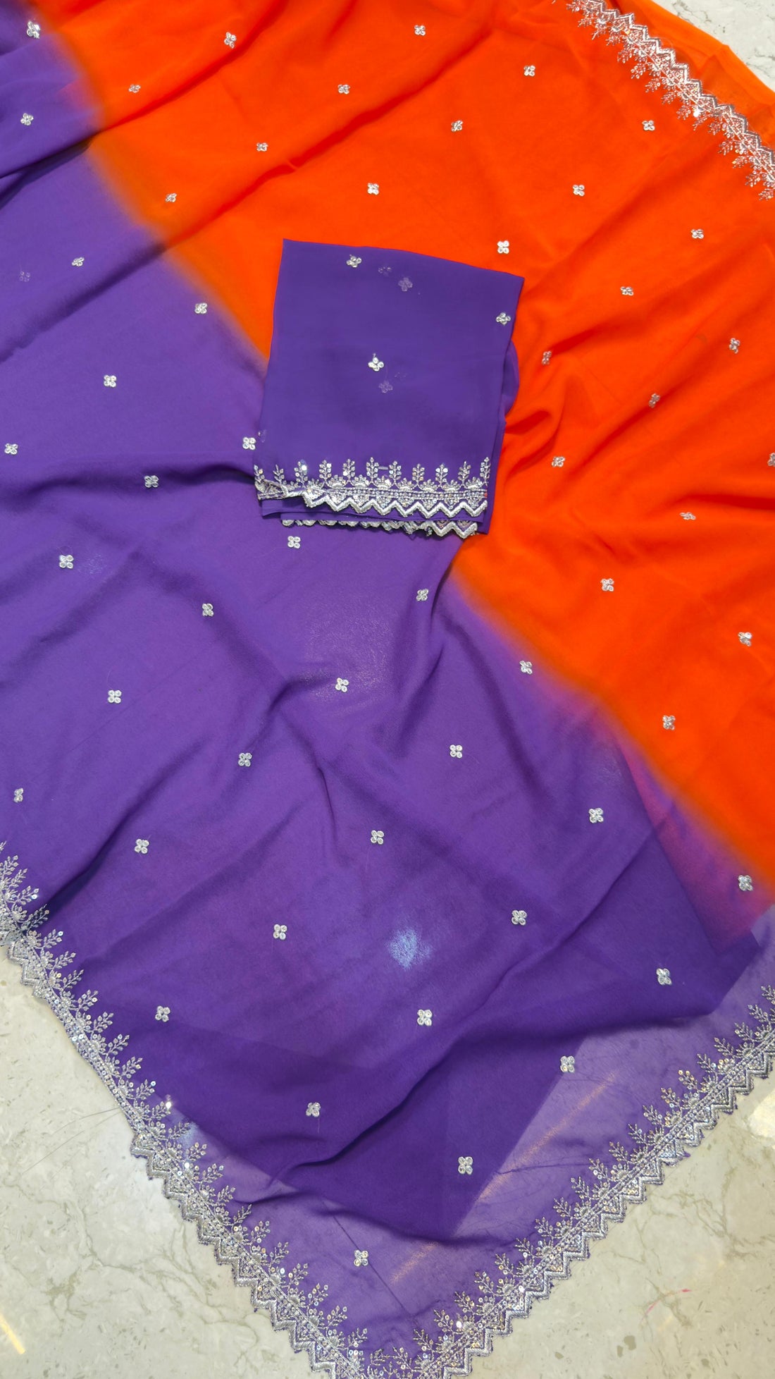 Dual shade sarees