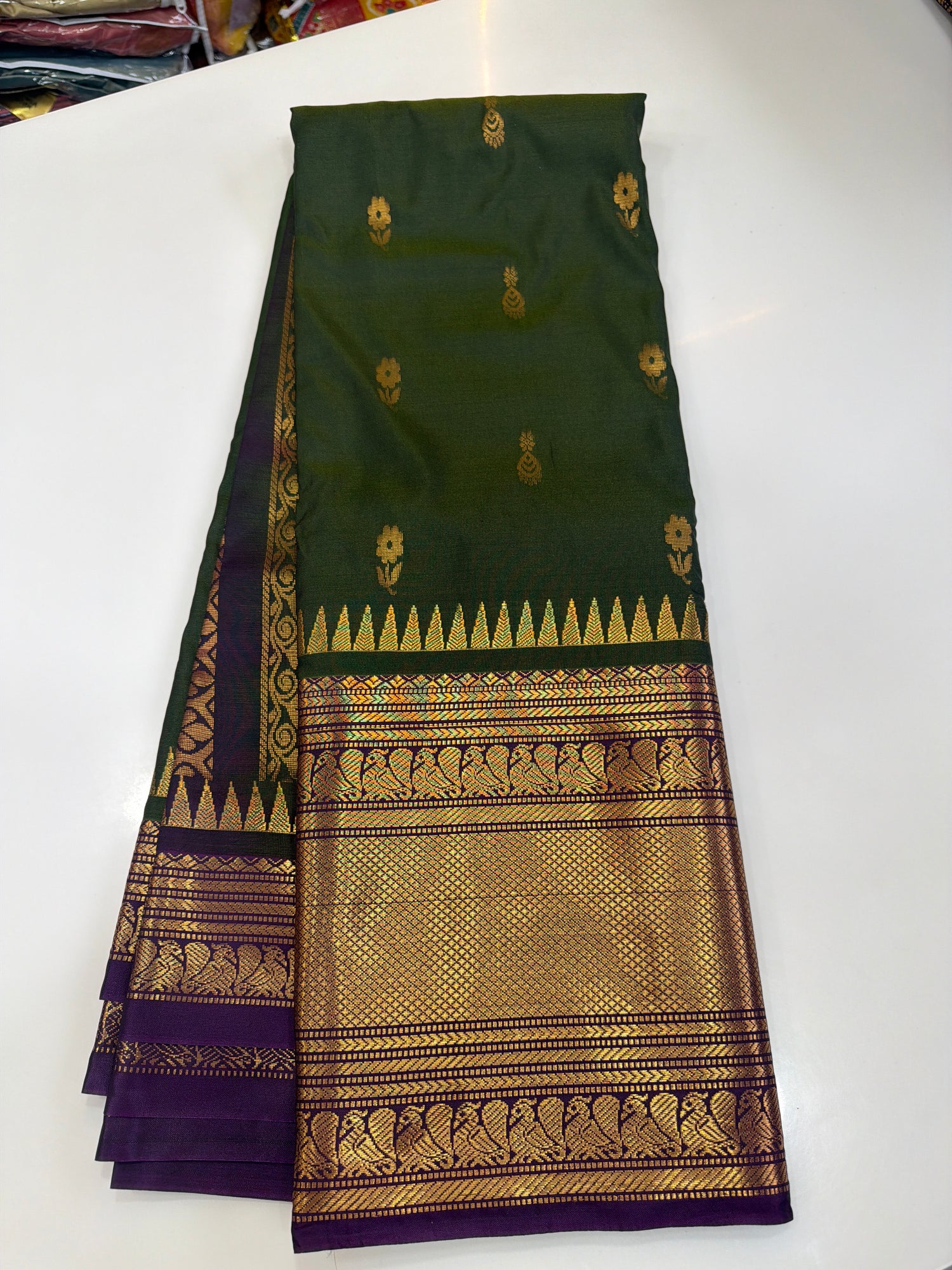 Vintage semi Kanchi pattu sarees