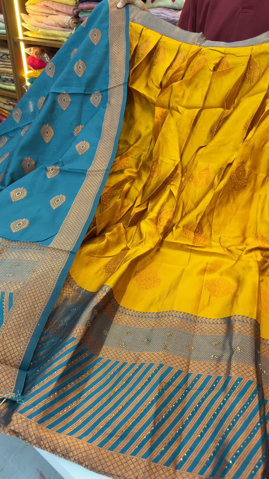 Semi pattu lehengas