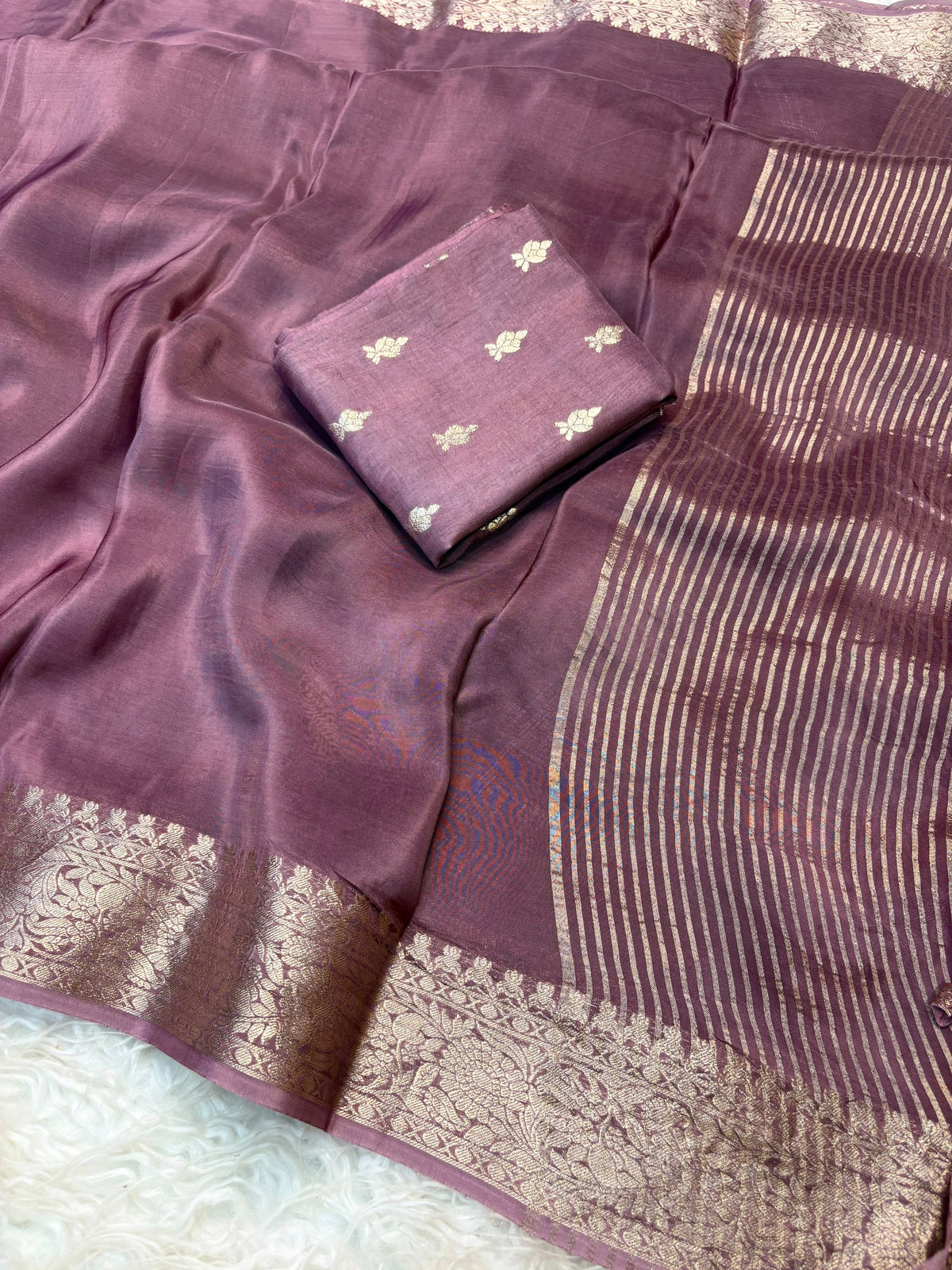 Pure viscose Mysore crepe saree(NON-STORE)