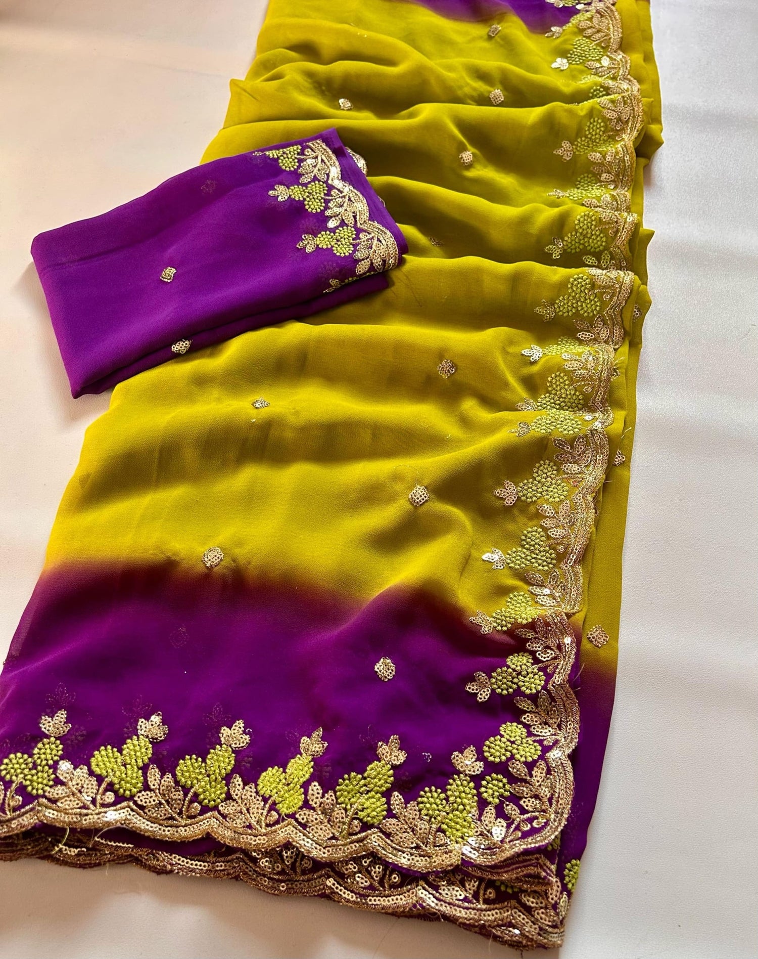 Dual Shade Saree