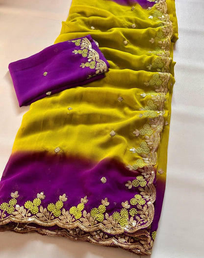 Dual Shade Saree