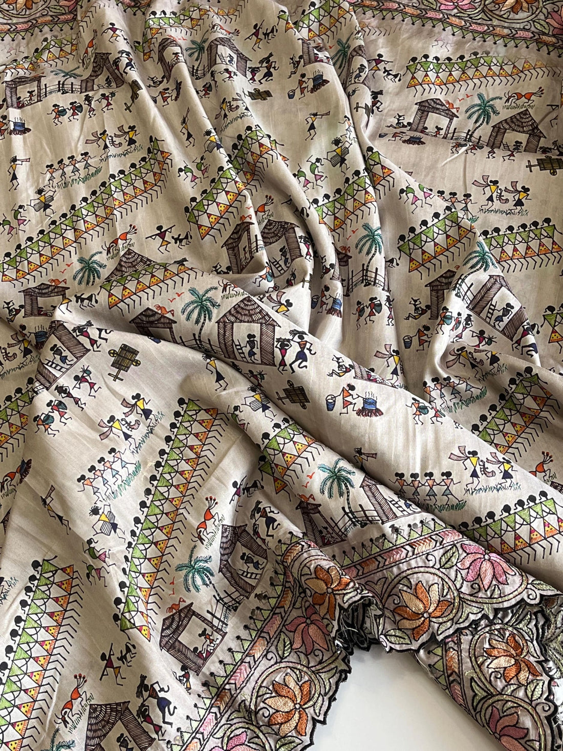 Varli Design Tussar Saree