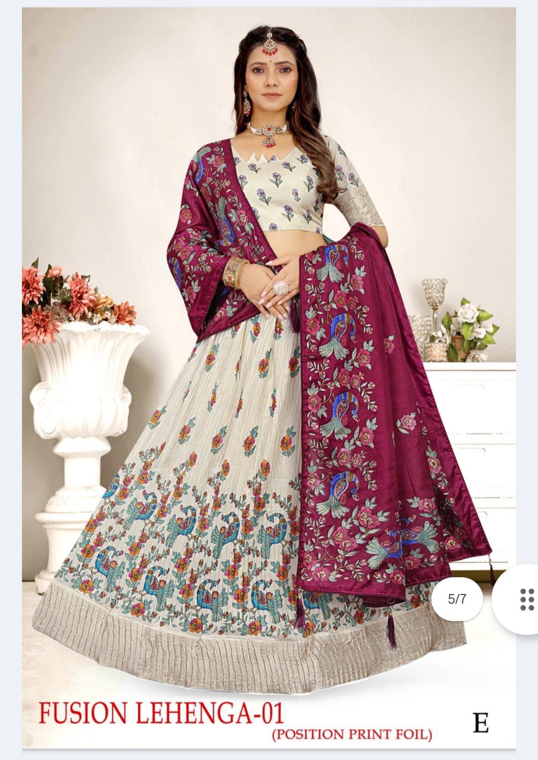 Kalamkari Dola Silk lehengas