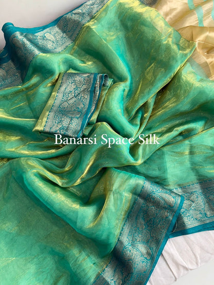 Banarsi Space Silk Saree With Running Blouse &amp; Pallu