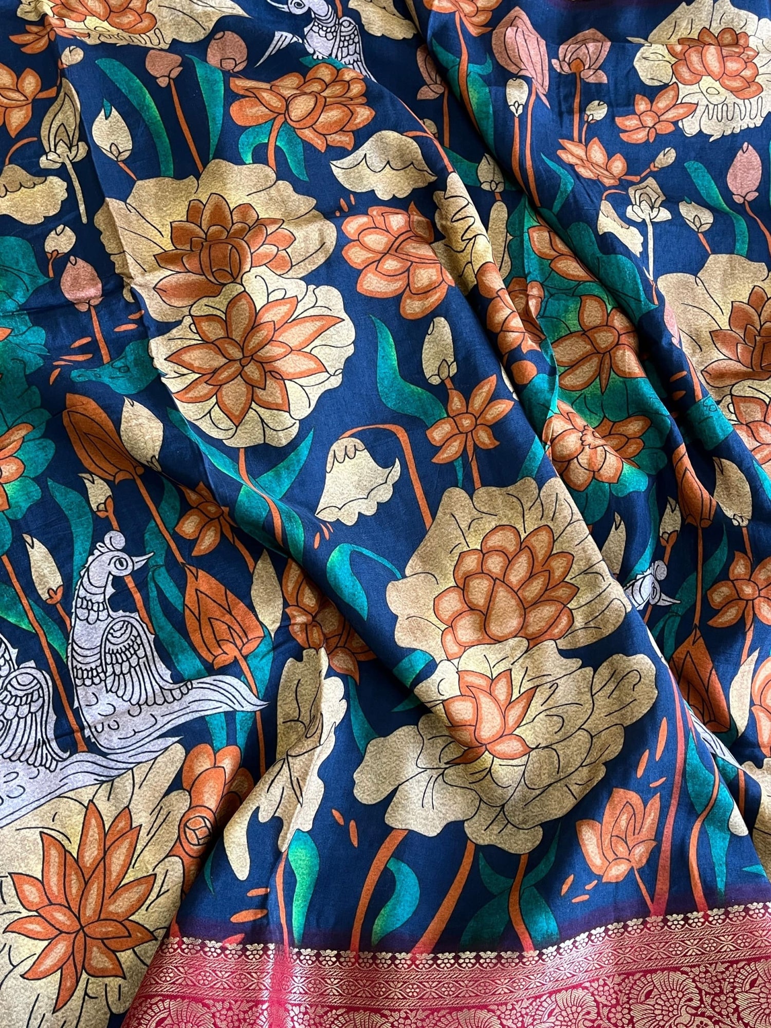 Kalamkari printed saree