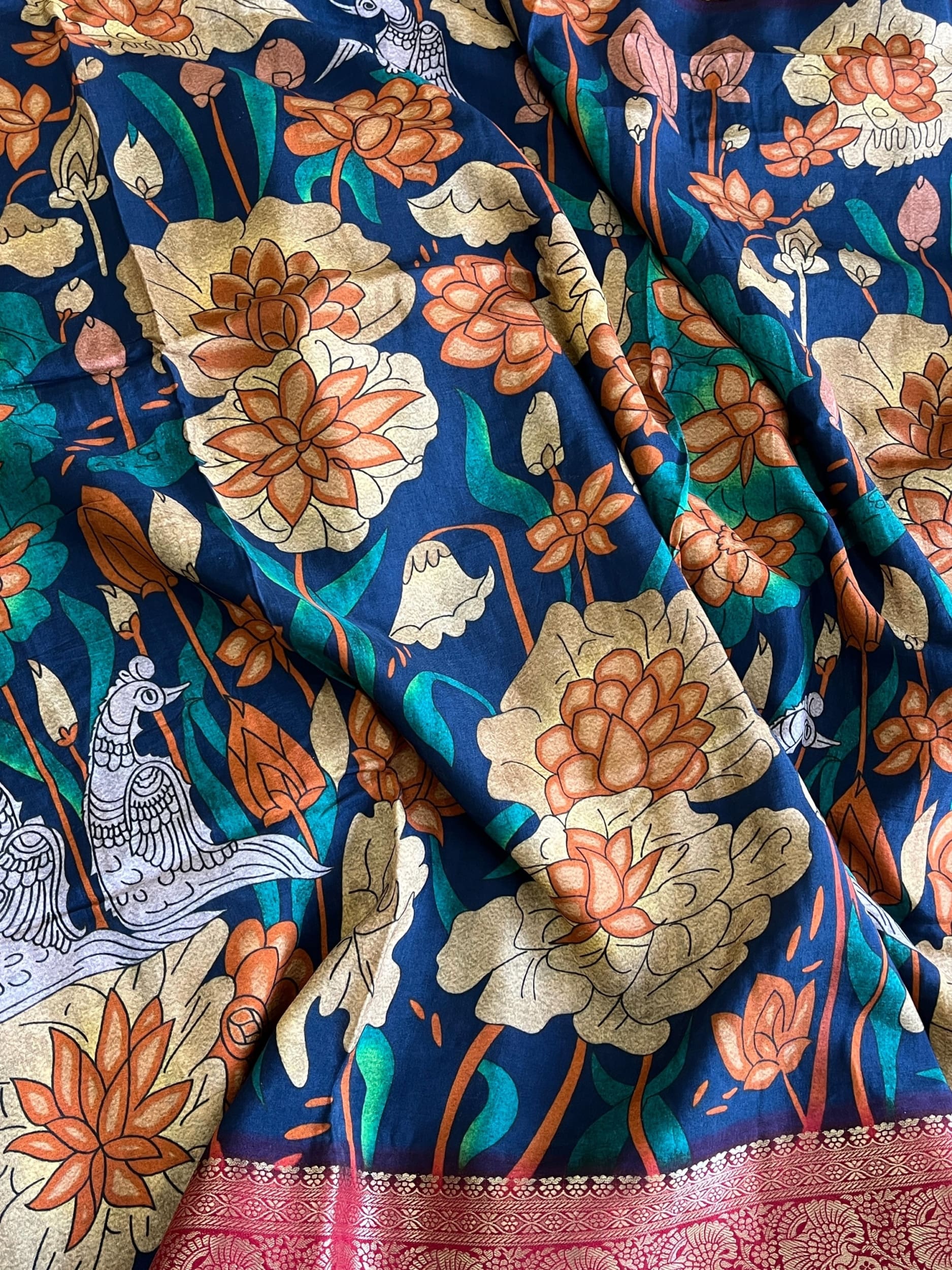Kalamkari printed saree
