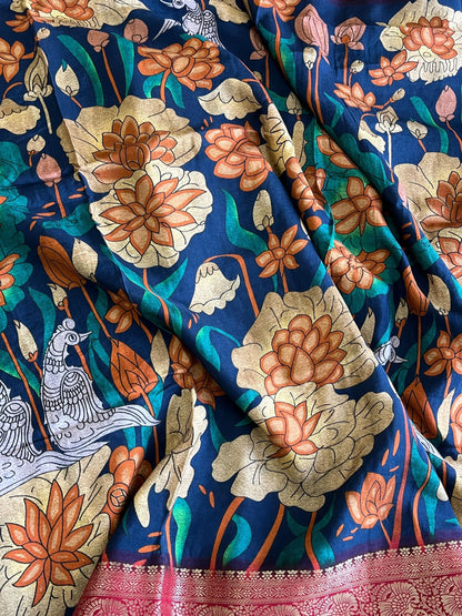 Kalamkari printed saree