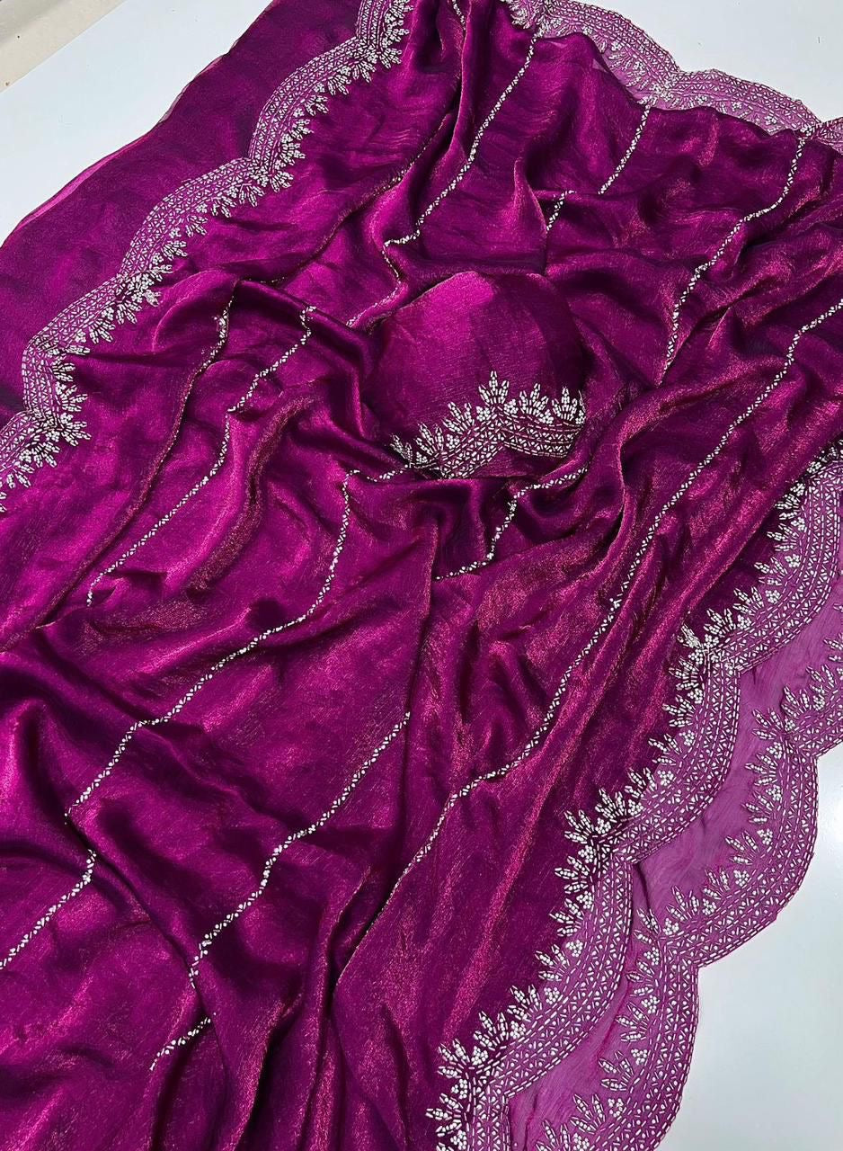 Fendy chiffon saree