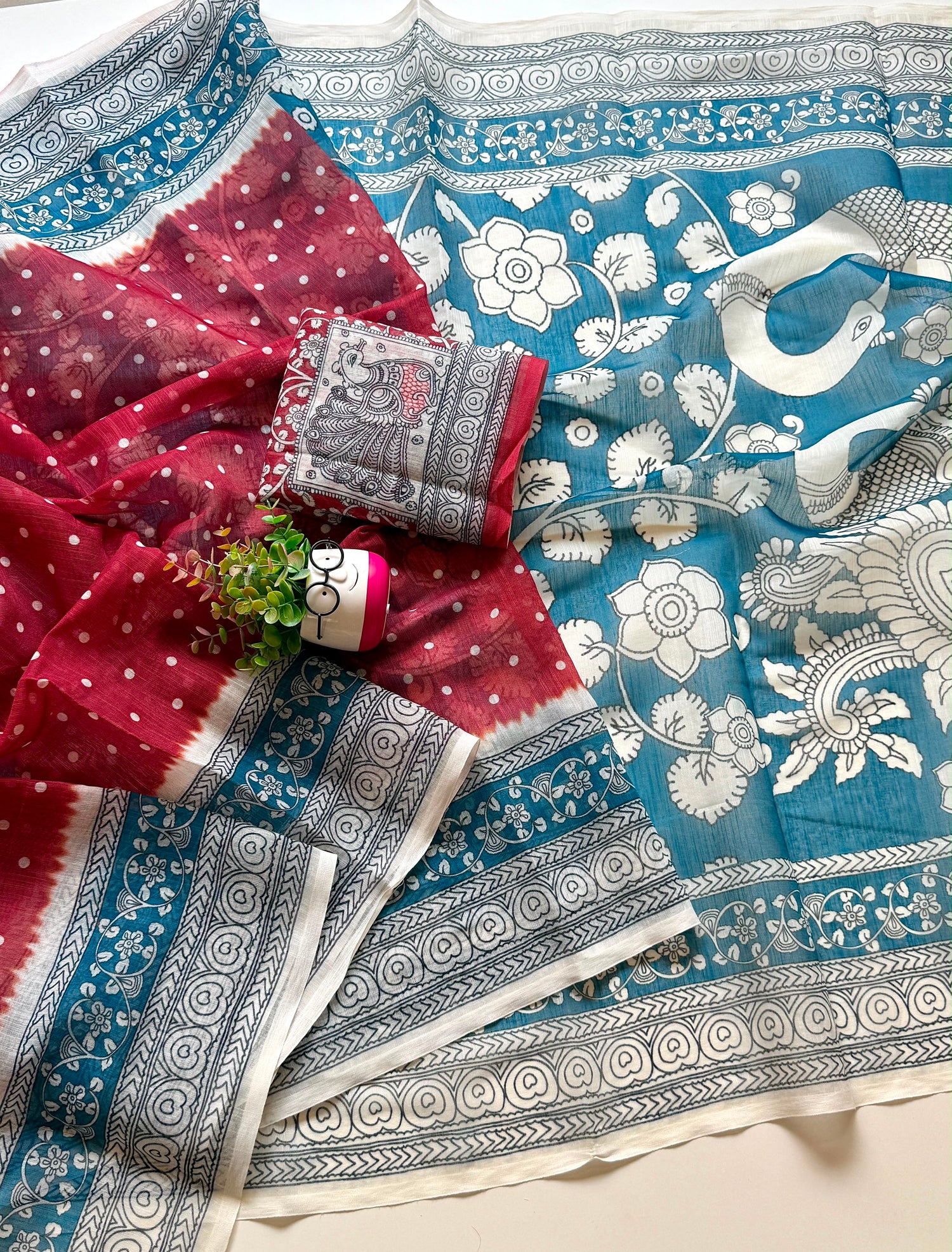 Soft Cotton Linen With Beautiful Floral Digital Print(NON-STORE)