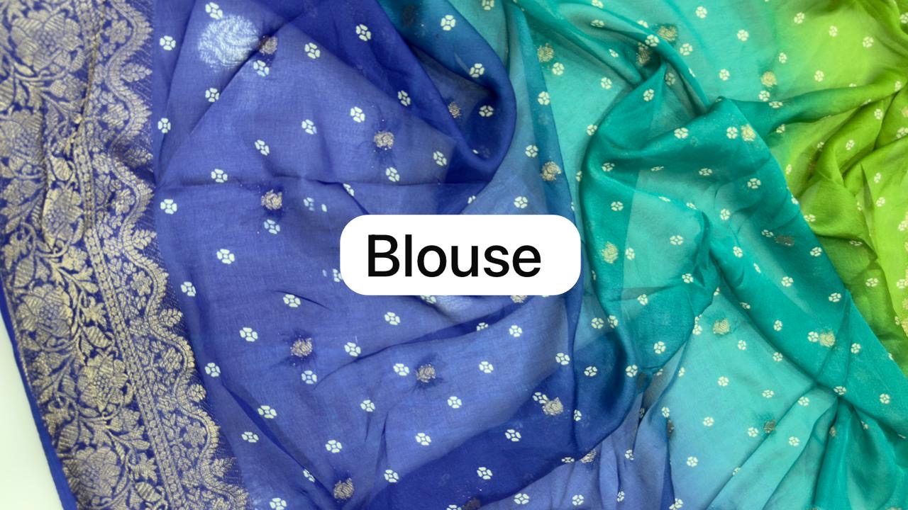 Triple shaded light weight fancy sarees