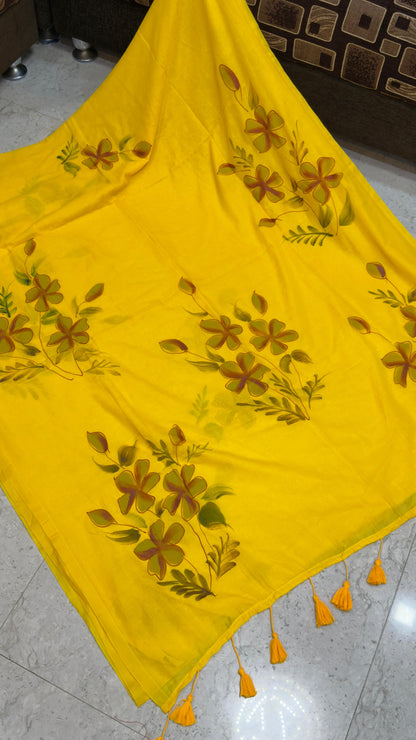 Hand paint Mul cotton