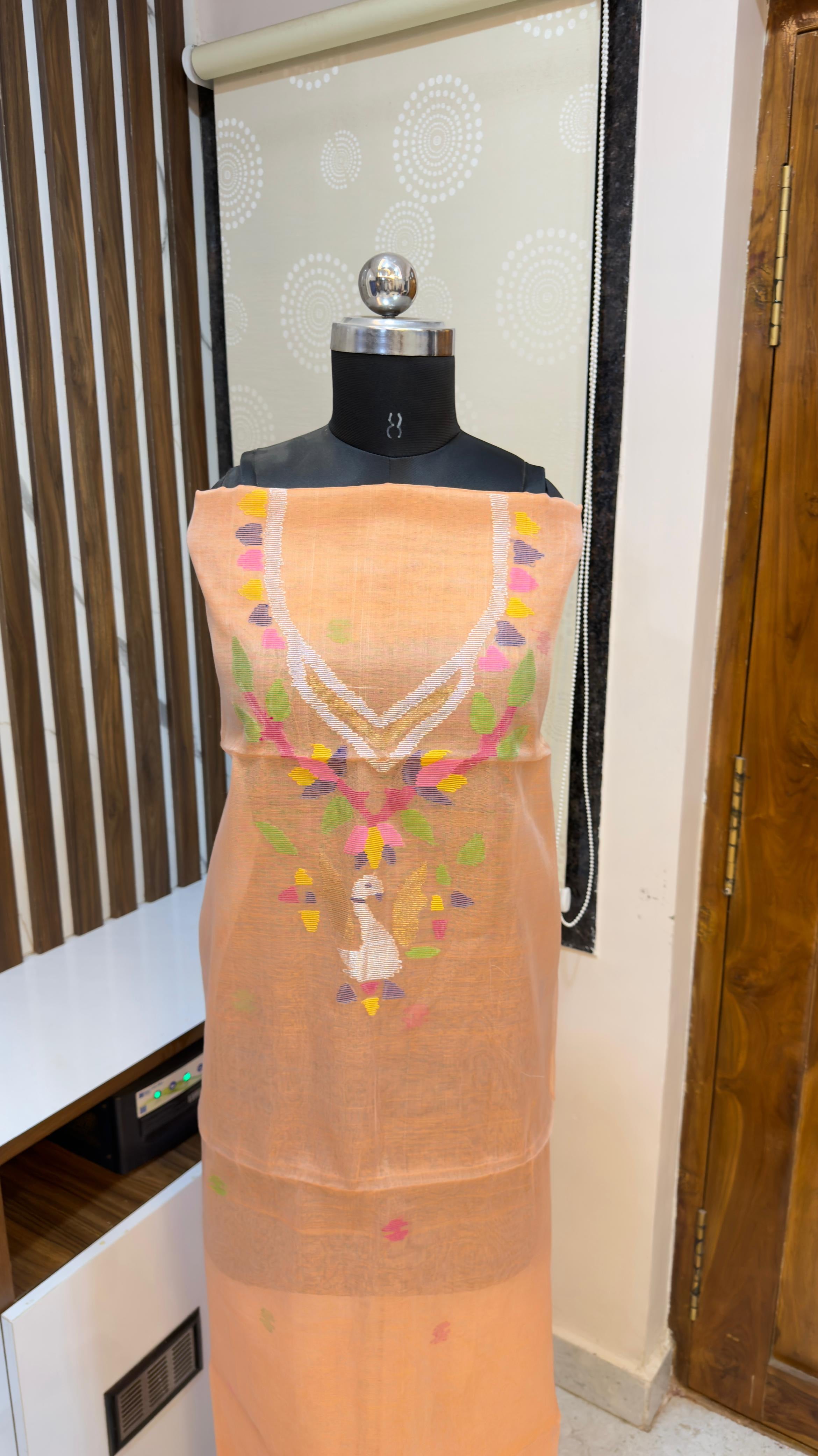 Handloom Muslin Jamdhani Dress materials