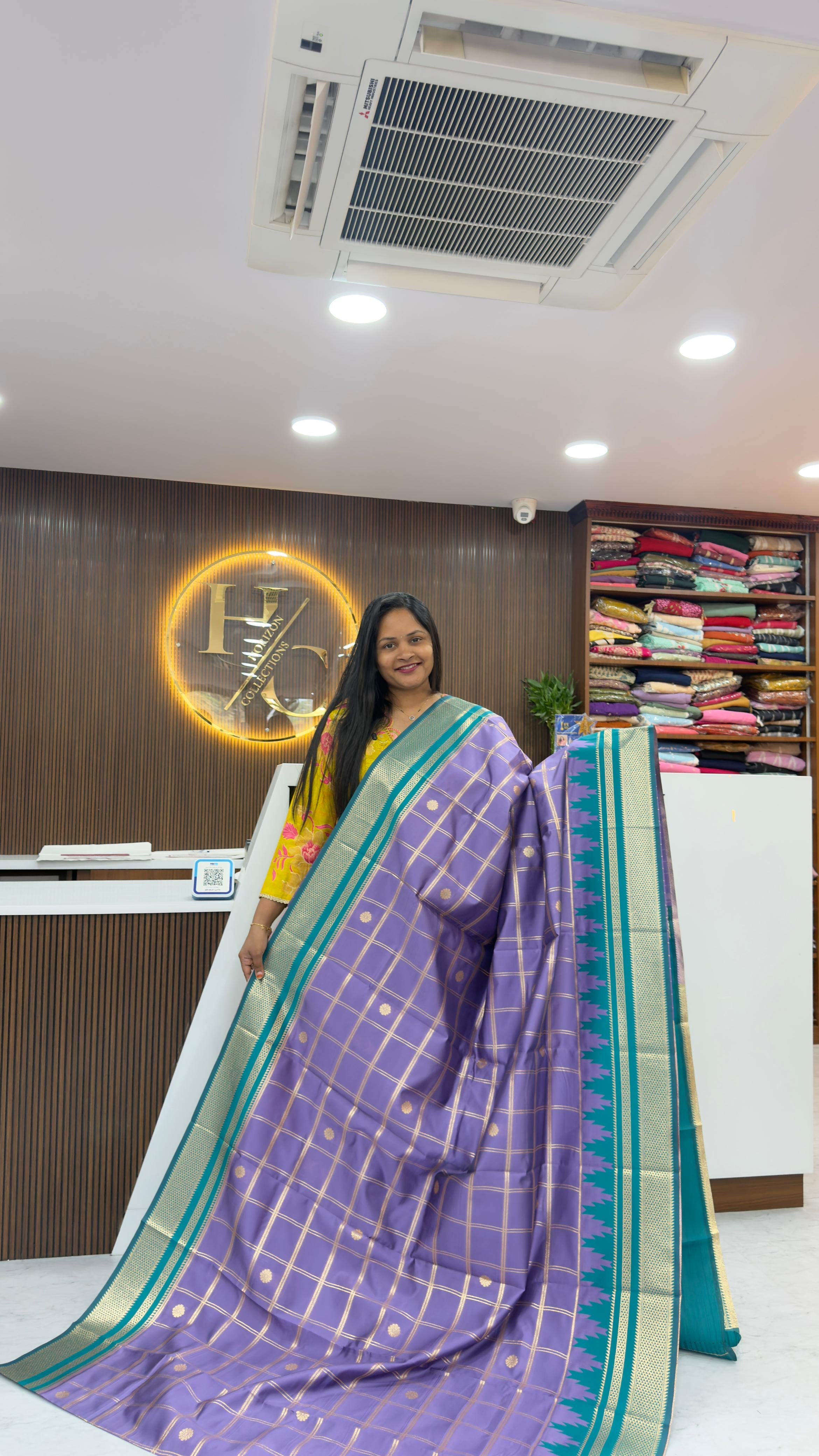 Vintage style Semi Gadwal pattern sarees