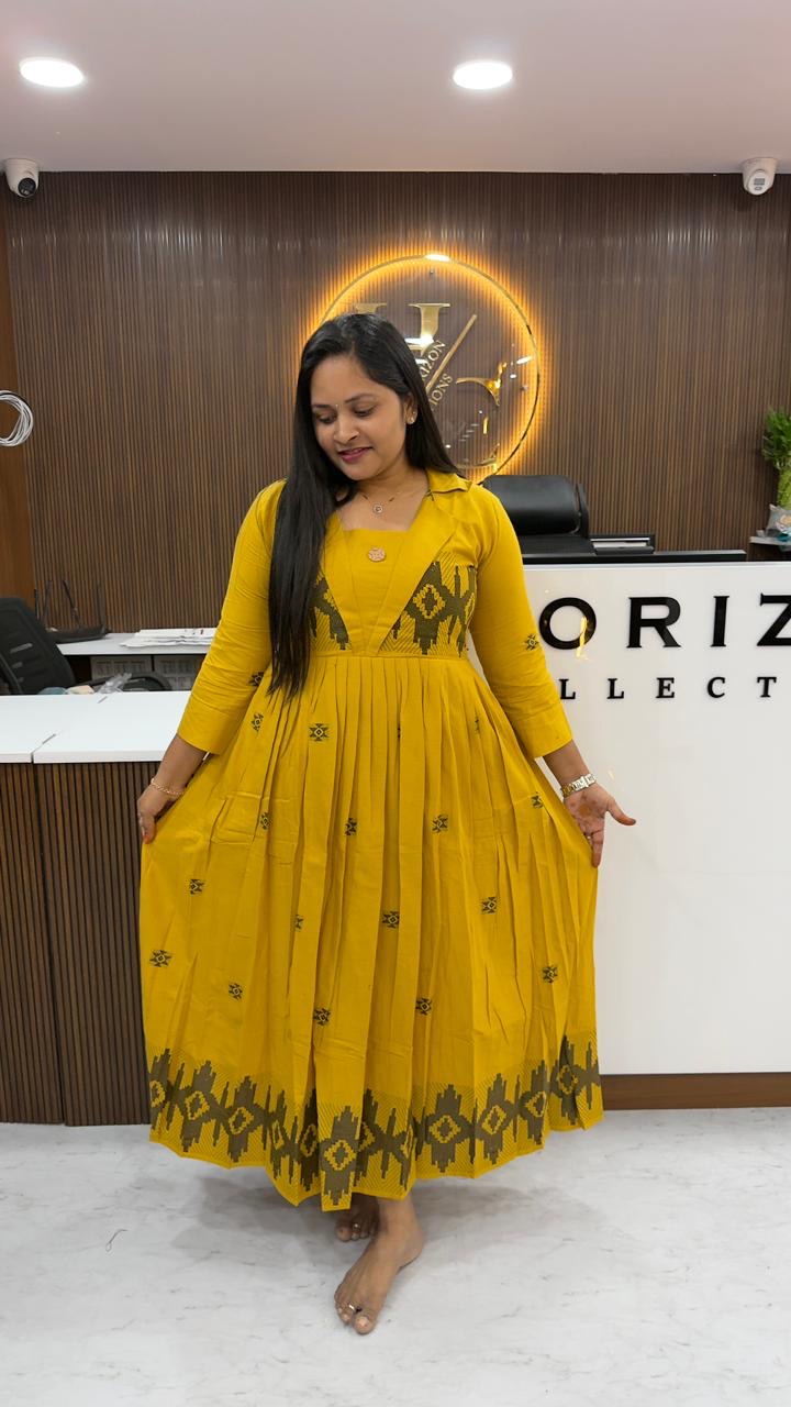 Jamdani frocks In Cotton fabric