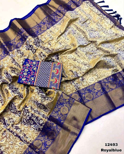 Kanjivaram silk with work blouse