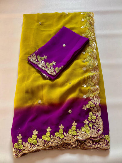 Dual Shade Saree