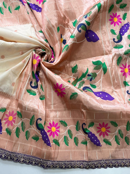 White Paithani Saree