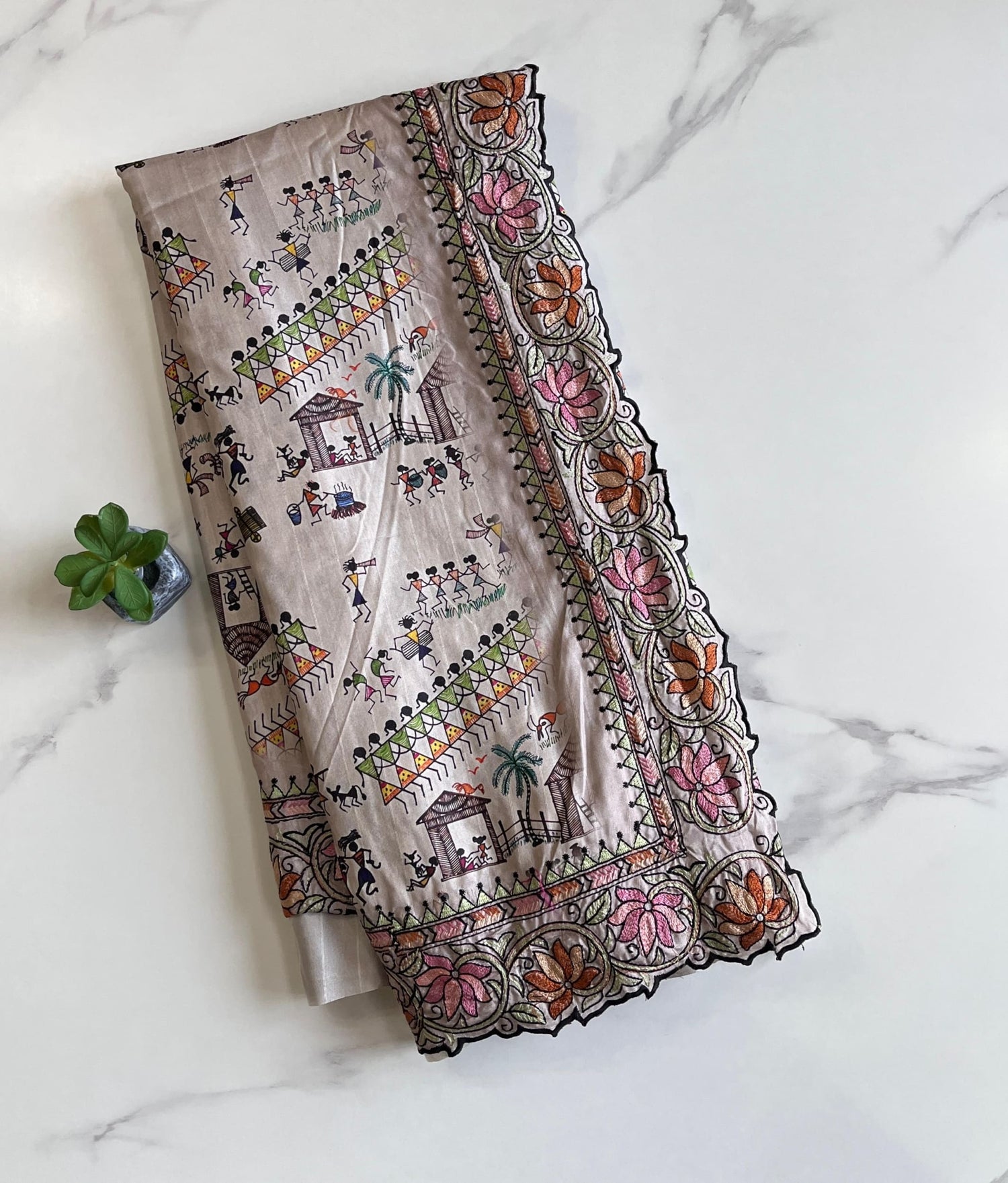 Varli Design Tussar Saree