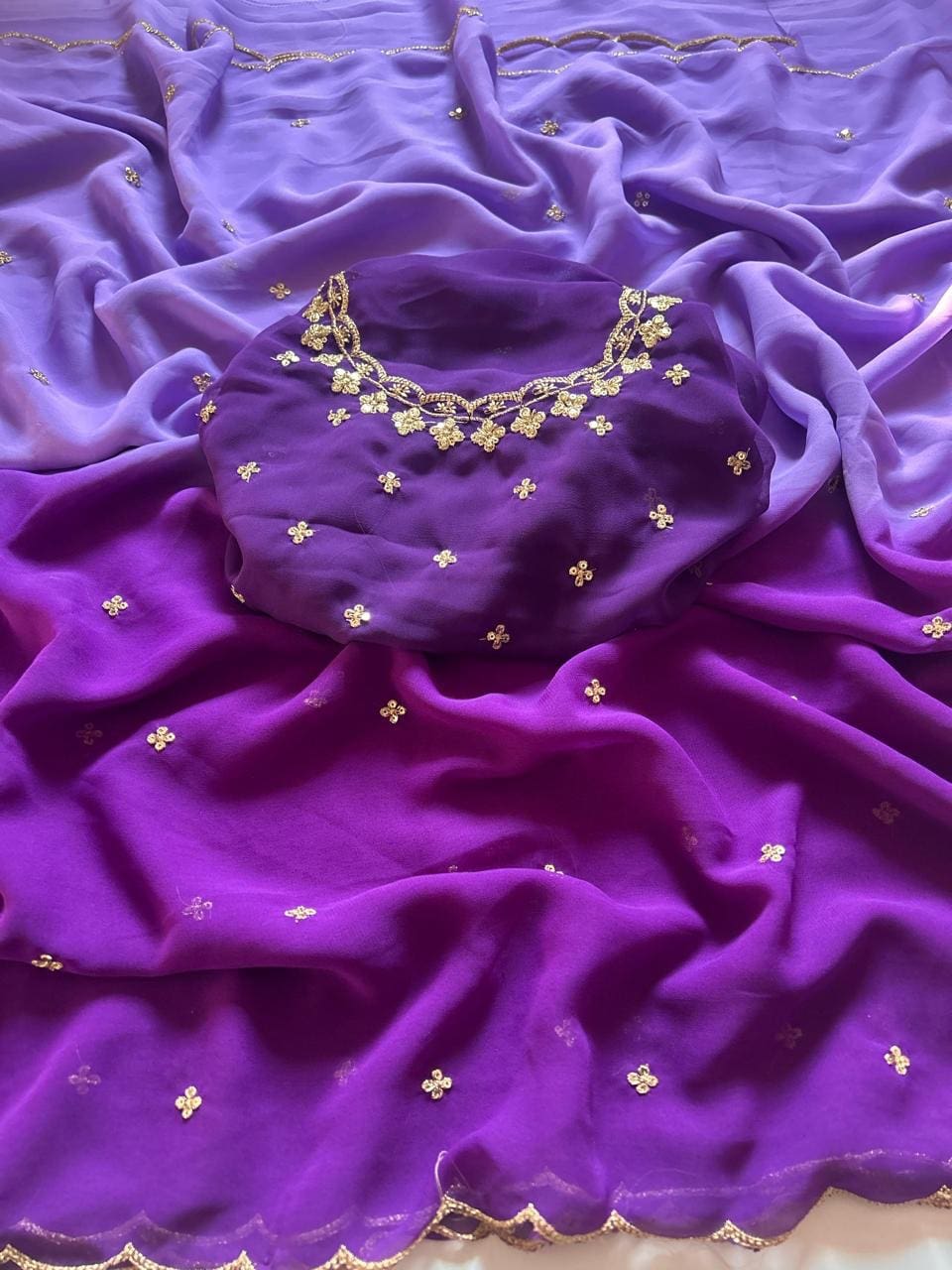 Dual Shade party wear saree