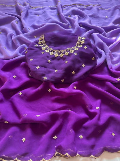 Dual Shade party wear saree