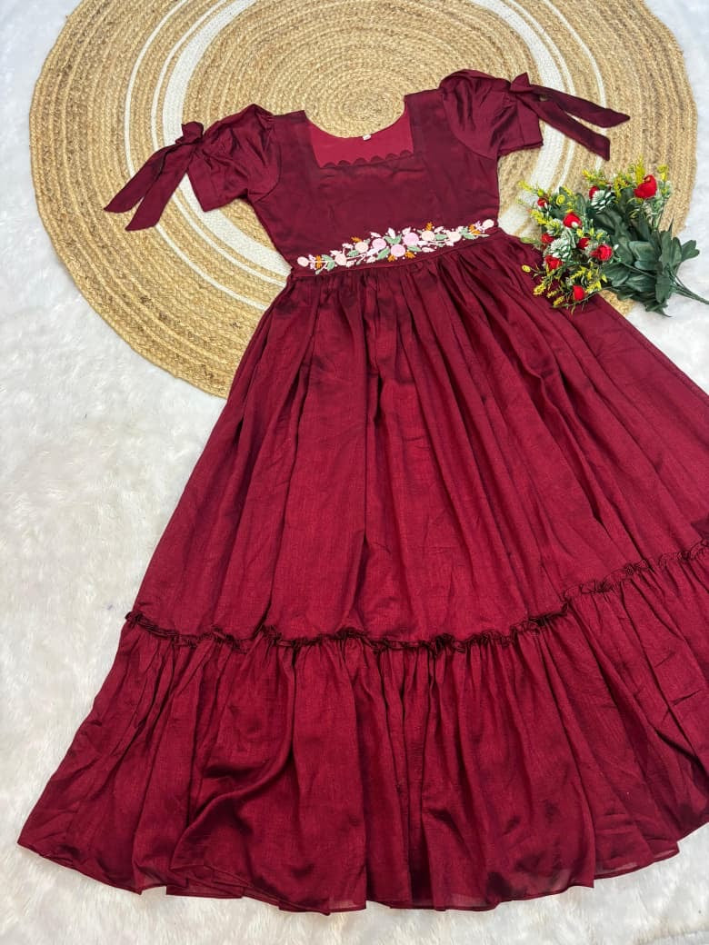 Beautiful frock with maggam work