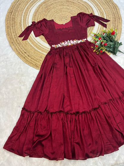 Beautiful frock with maggam work