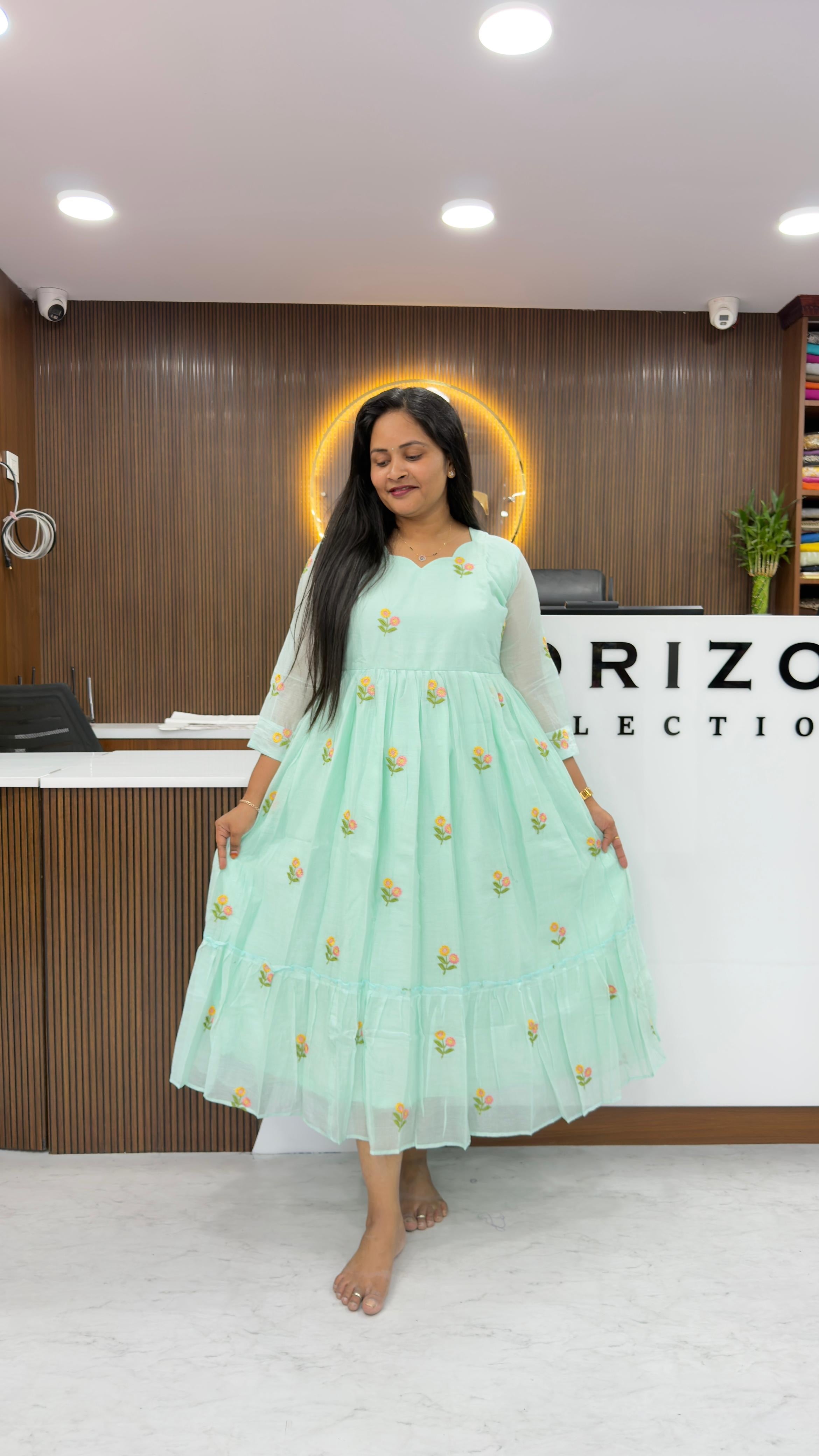 Mul Chanderi customised frocks