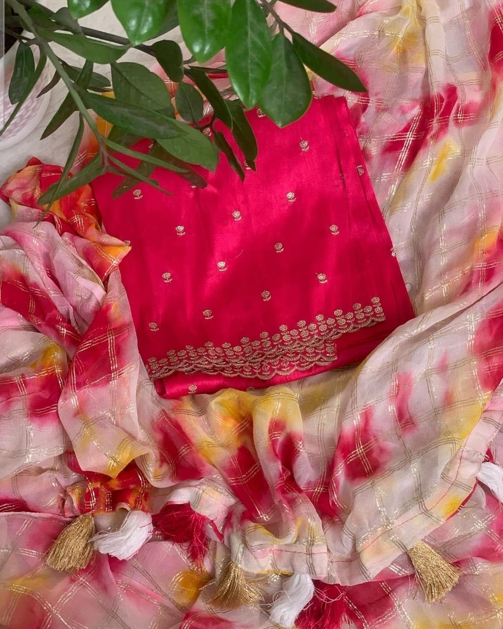 Shibori party wear saree