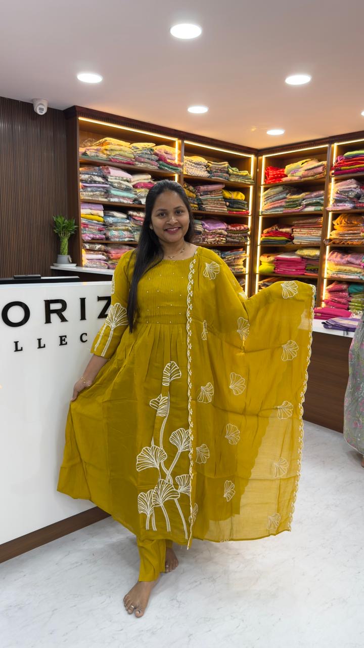 Mal Chanderi 3 piece set