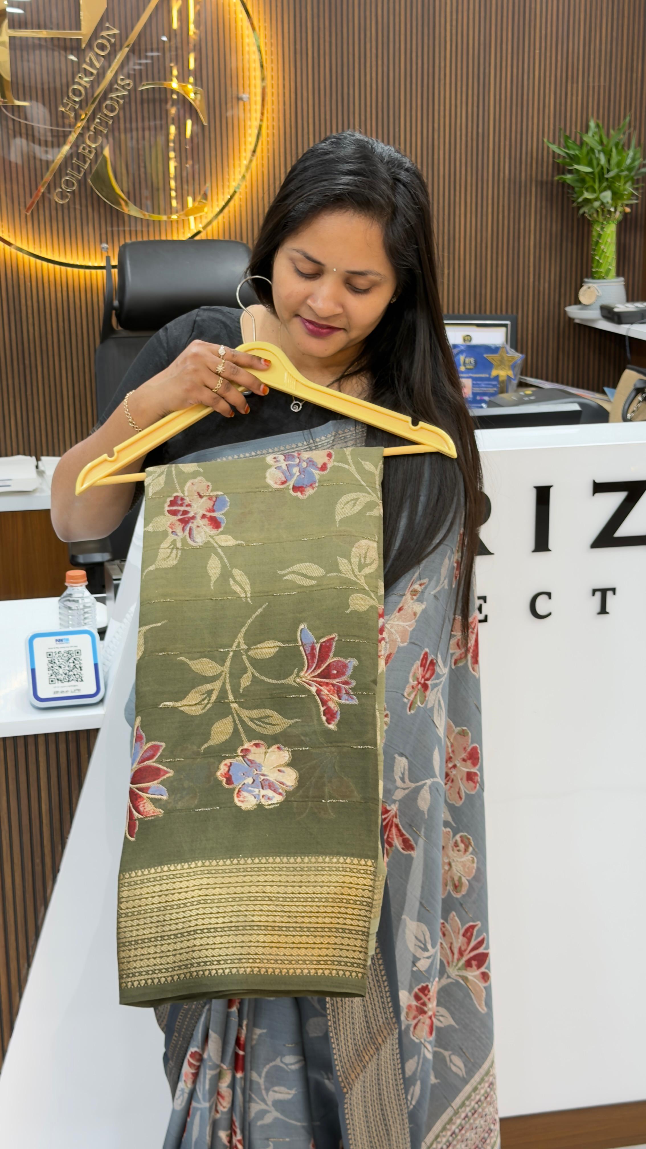 Floral Marshmallow sarees