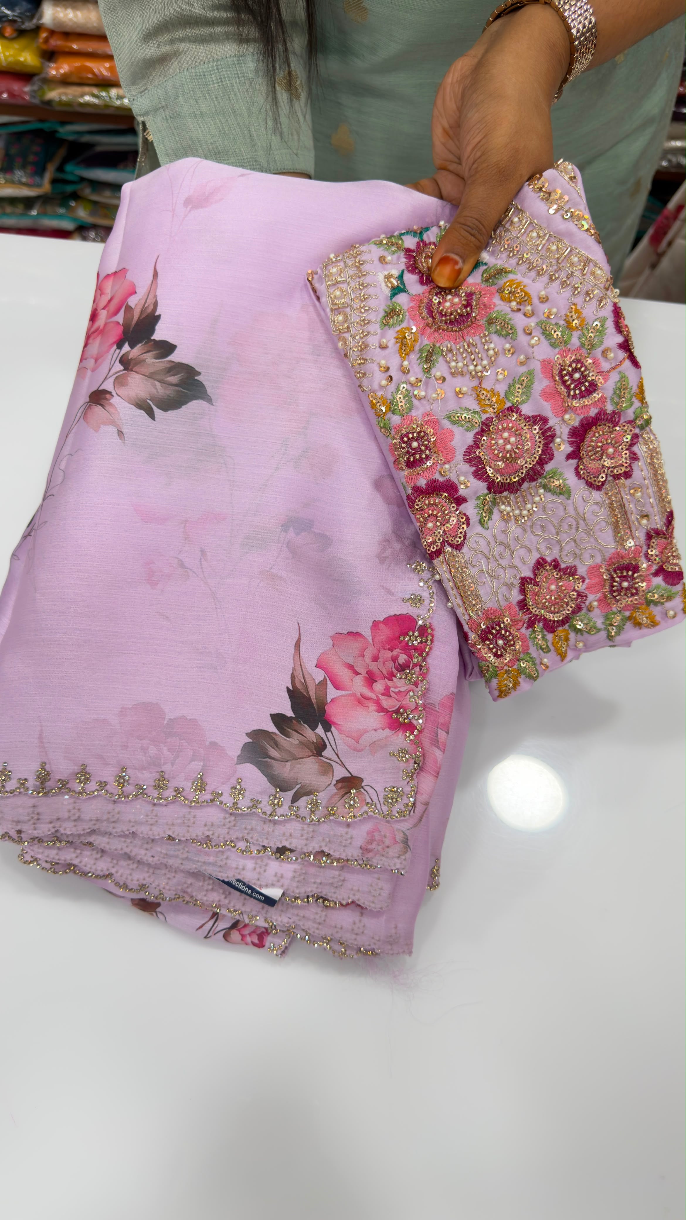 Floral light weight chiffon sarees