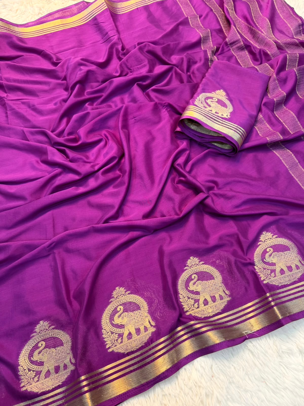 Viscose Creap chiffon Georgget Saree With Running Blouse(NON-STORE)