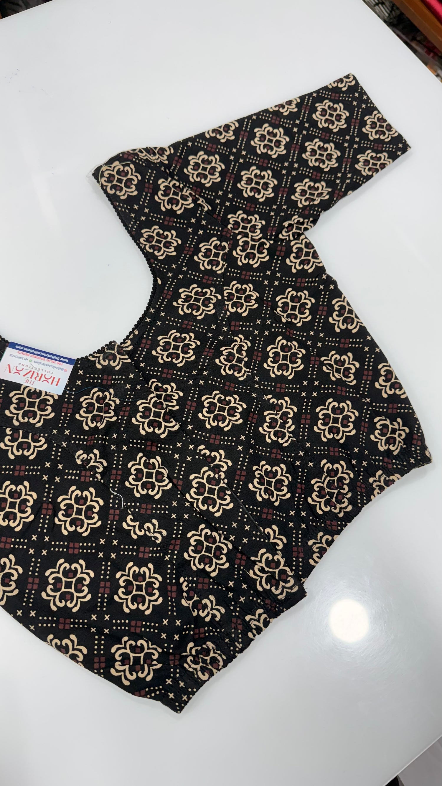 Kalamkari stretchable blouse suitable till 42 dress size