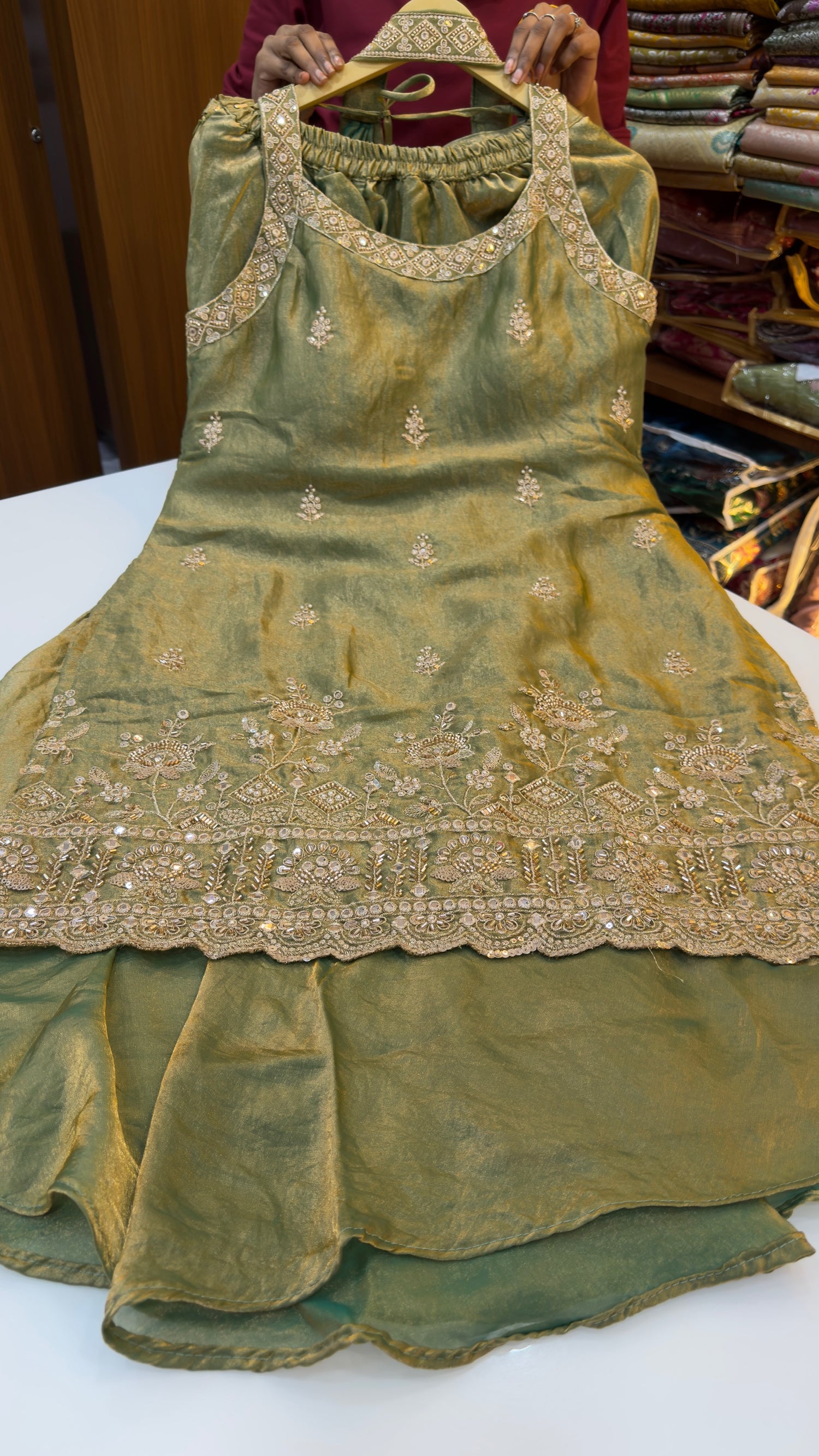 Sharara in space silk