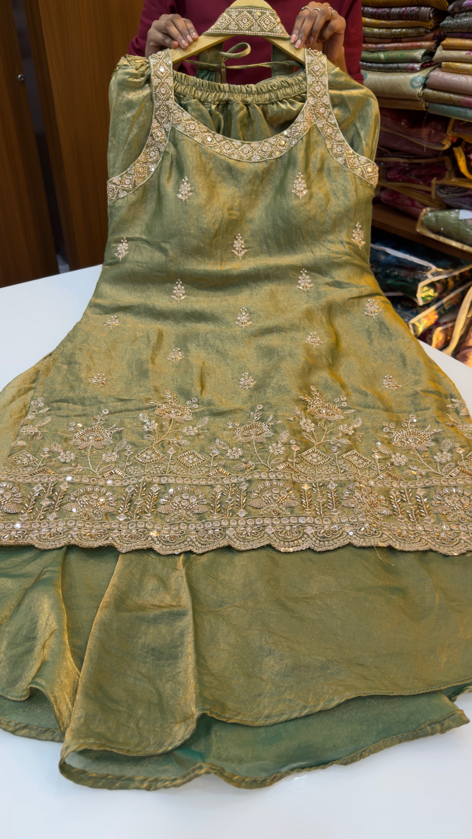 Sharara in space silk