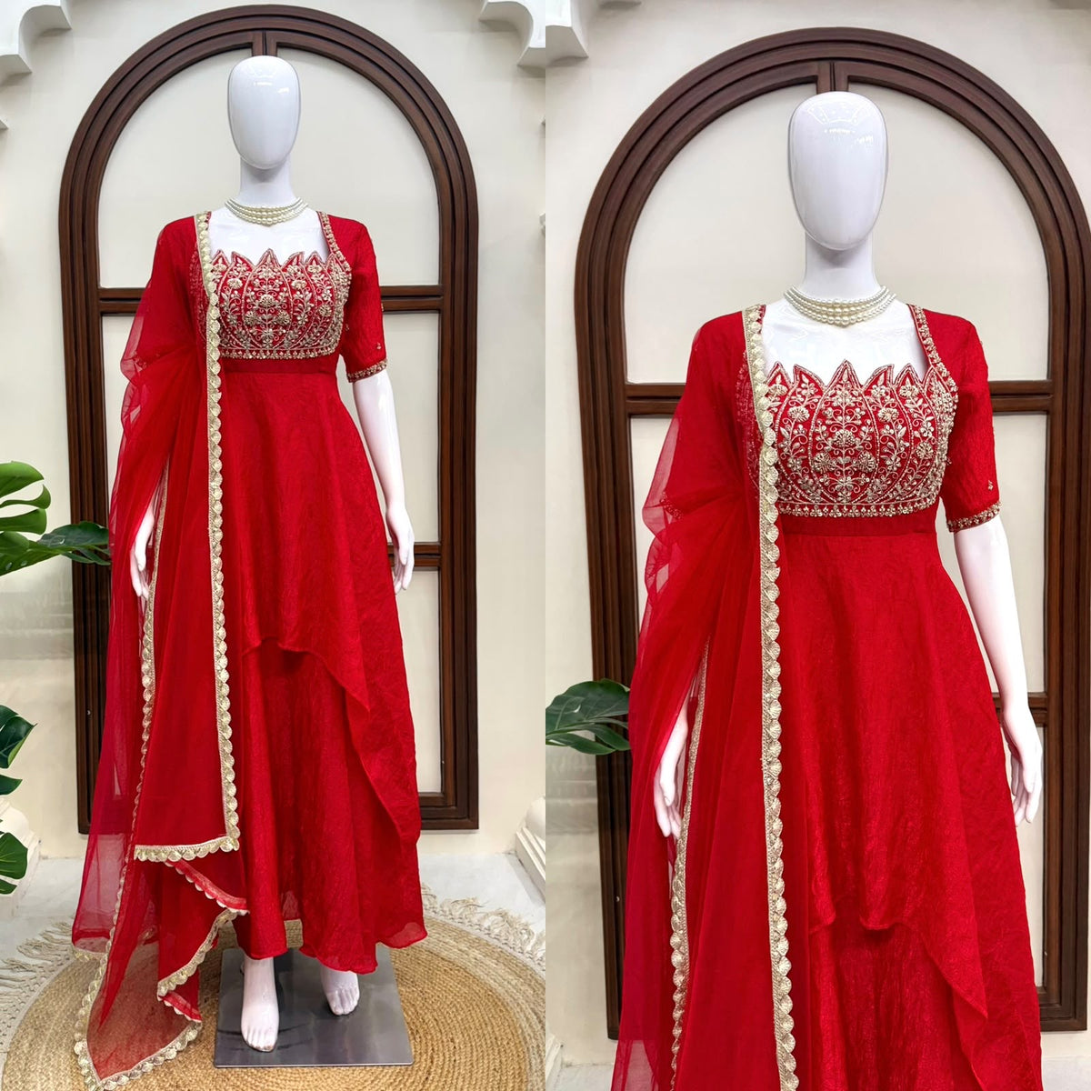 Party wear maggam work gown