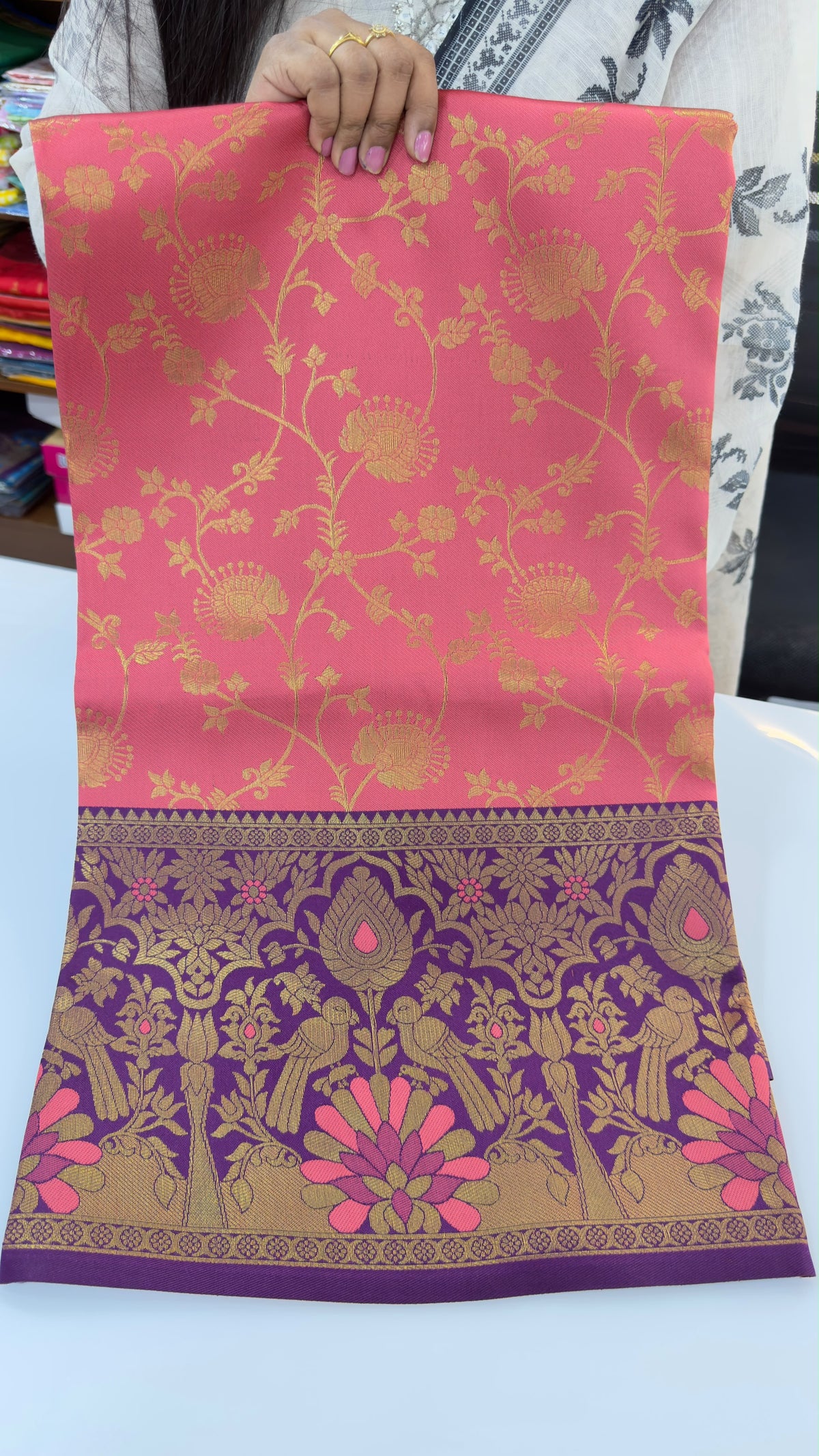 Meenakari korvai Pattu sarees