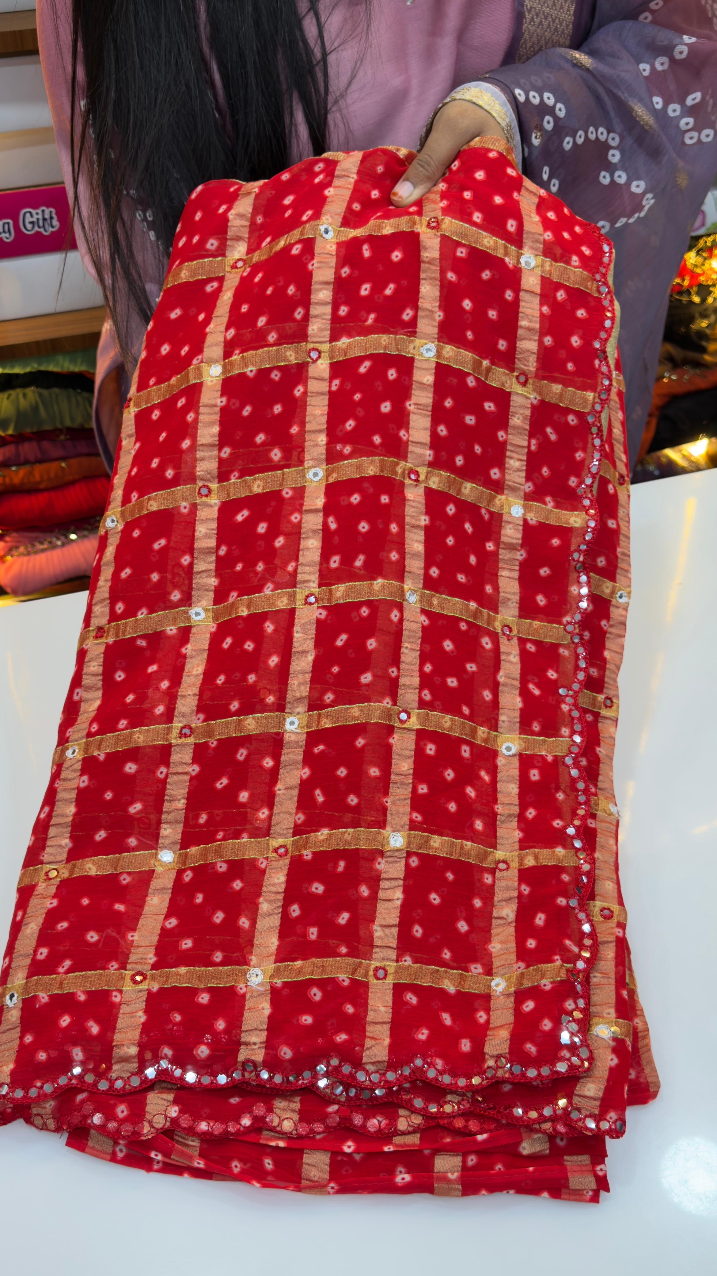 Bhandhani georgette sarees